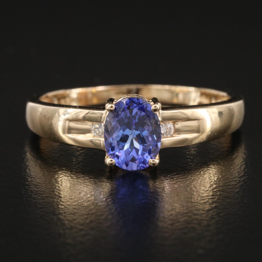 14K Tanzanite and Diamond Ring