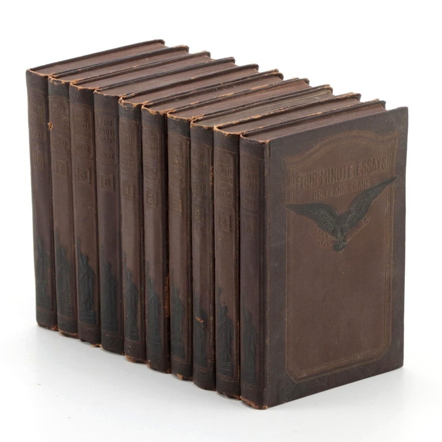 "Four Minutes Essays" Ten-Volume Set by Dr. Frank Crane, 1919