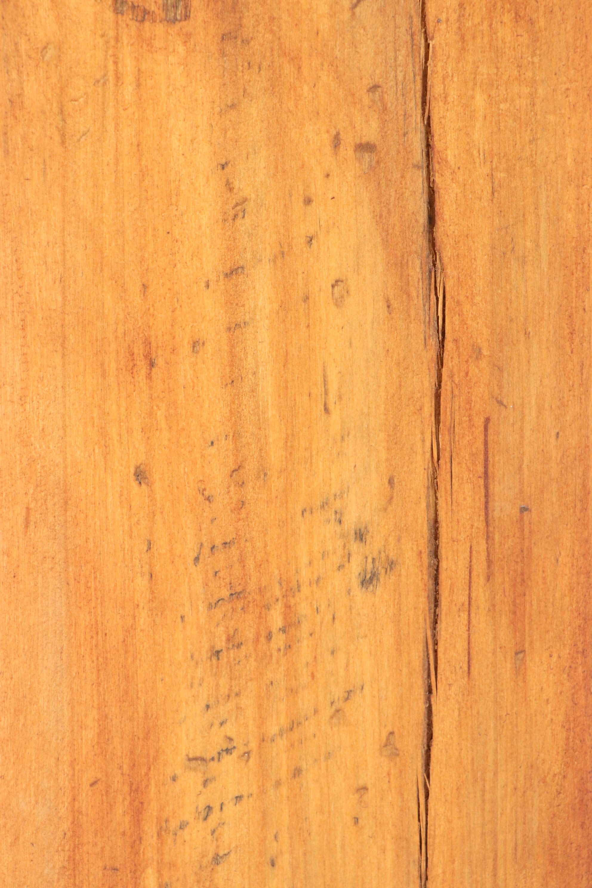 American Folk Art Pine, Oak, and Terra-Cotta Tile Side Cabinet