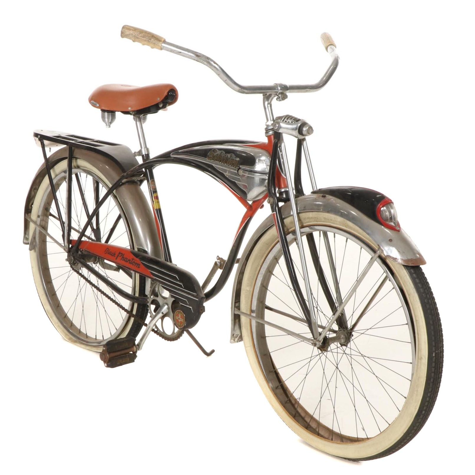 Schwinn Black Phantom Cruiser Bicycle, Mid-20th Century EBTH
