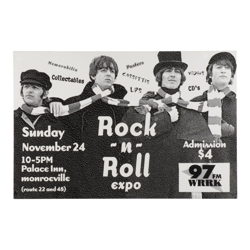 The Beatles Themed Commemorative Pittsburgh Rock 'N Roll Expo Poster