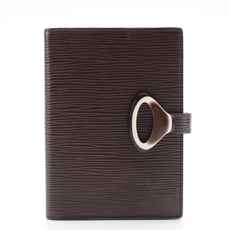 Louis Vuitton Agenda Fonctionnel Z Cover in Moka Epi Leather