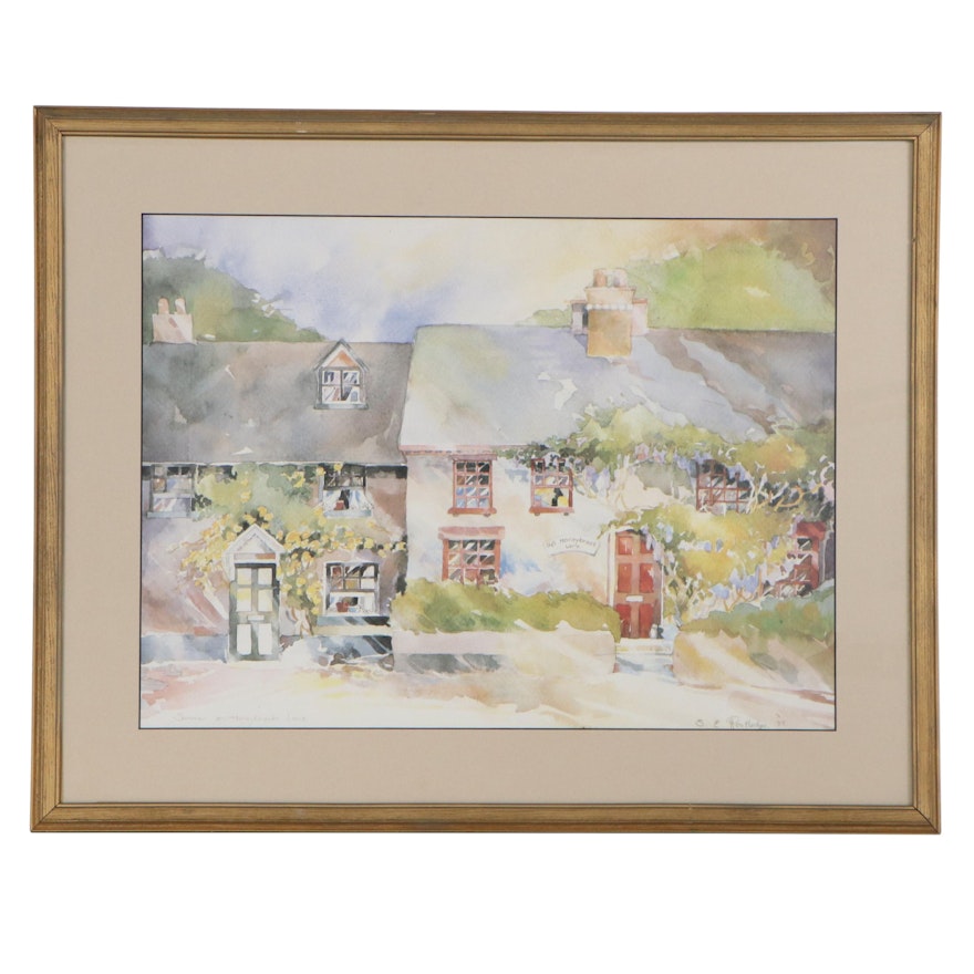 Offset Lithograph after S. E. Routledge "Summer on Honeybrook Lane"