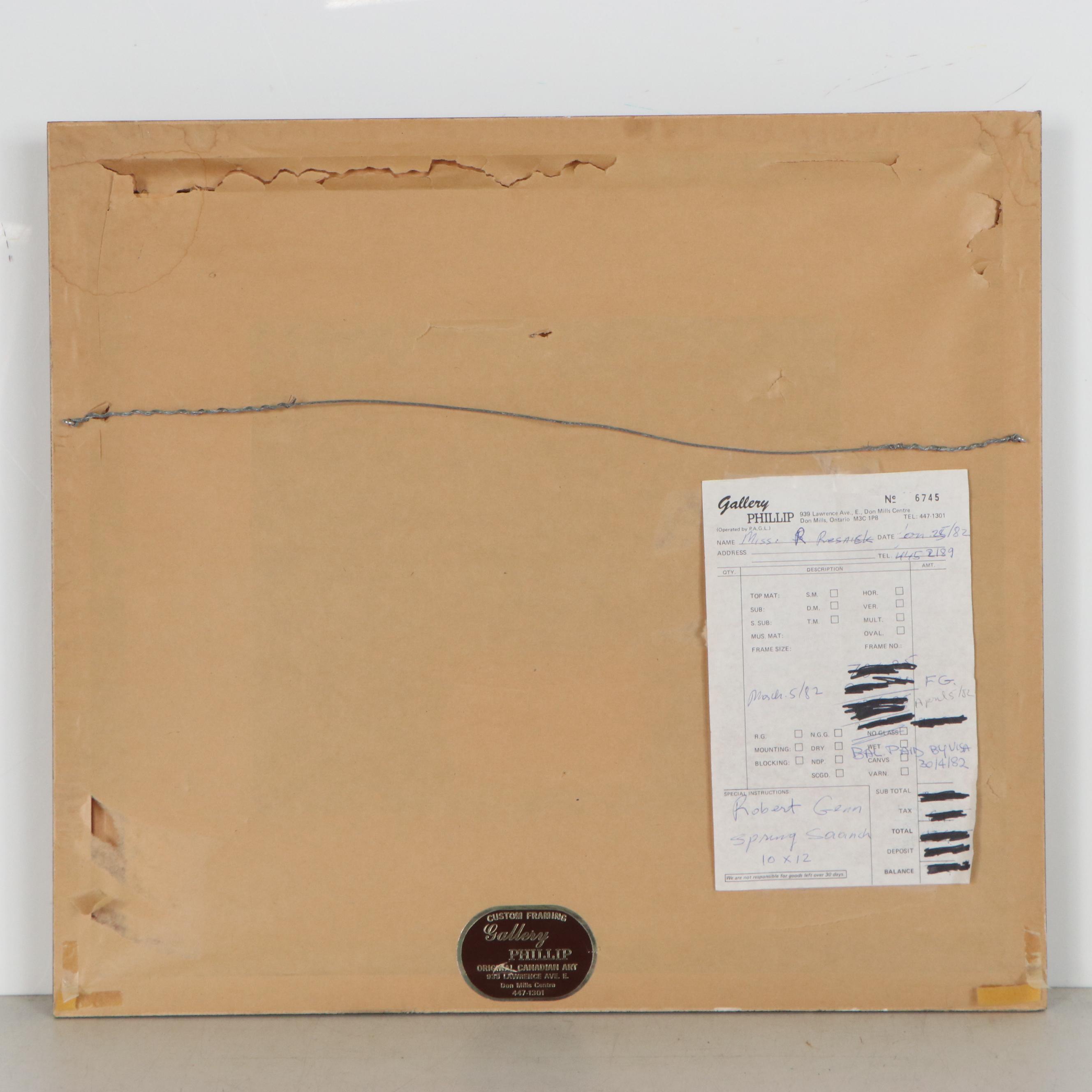 Robert Genn Oil Painting "Spring Saunch," circa 1982