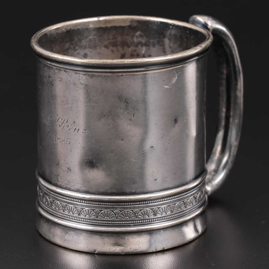 Gorham Silver Plate Mug, 1883