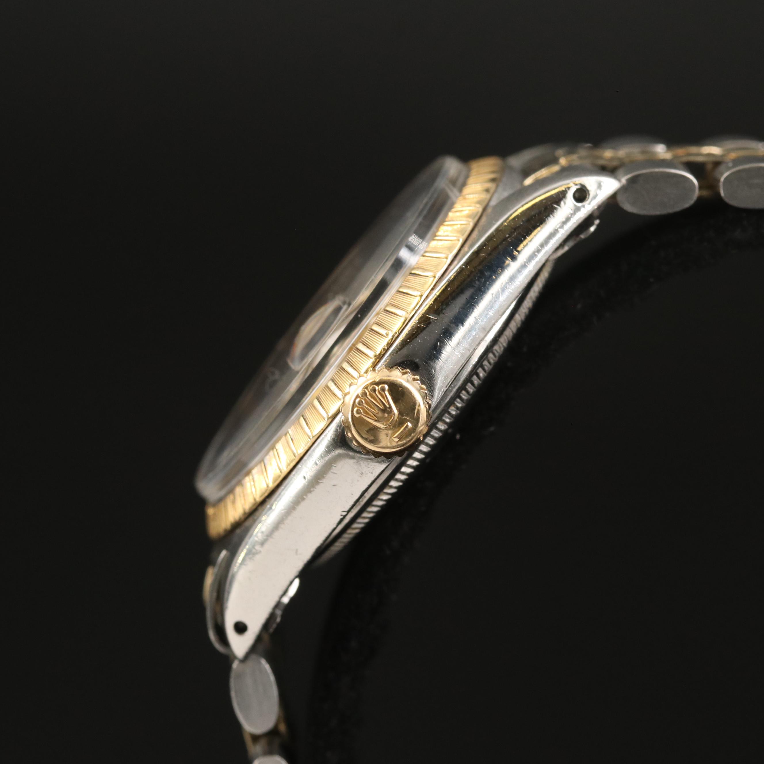 1969 Rolex Date 1505 14K Gold and Stainless Steel Automatic Watch