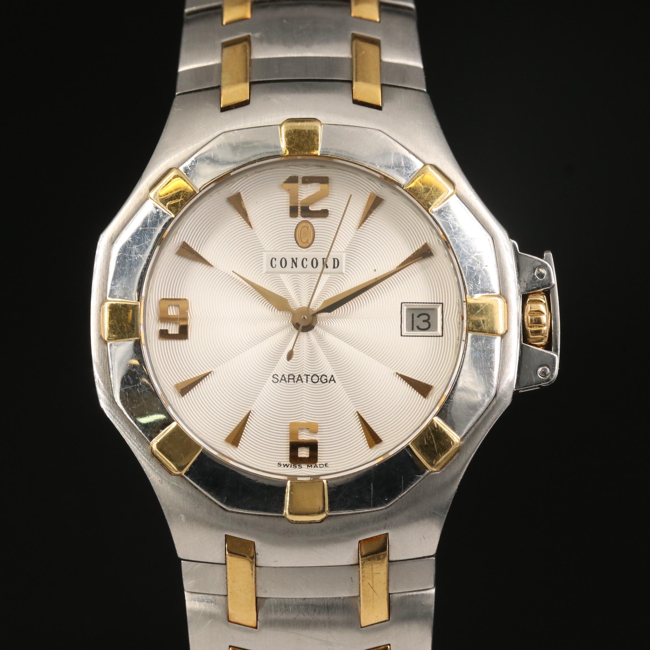 Concord "Sarasota" 18K Yellow Gold and Stainless Steel Quartz Watch
