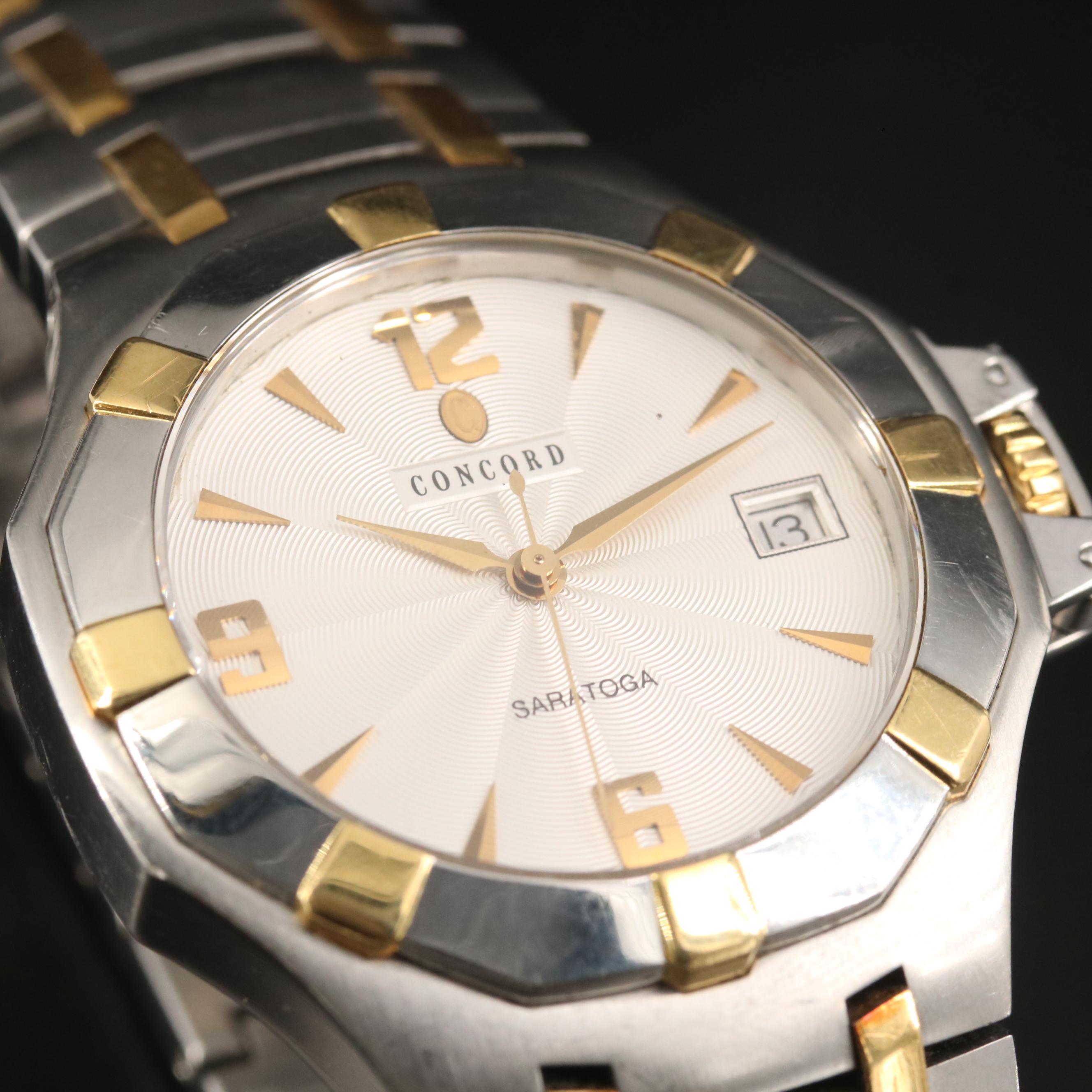 Concord "Sarasota" 18K Yellow Gold and Stainless Steel Quartz Watch