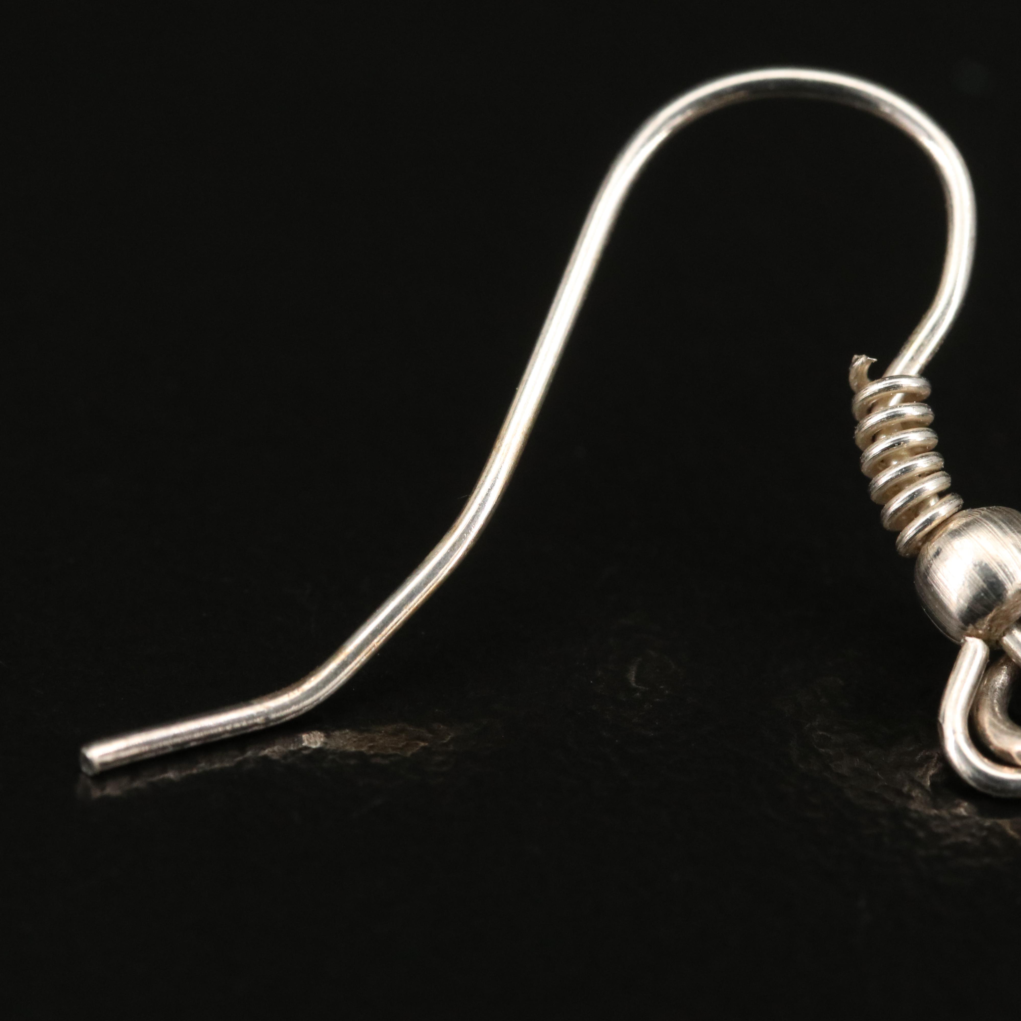 Signed Sterling Toucan Earrings with Lapis Lazuli, Abalone and Jasper