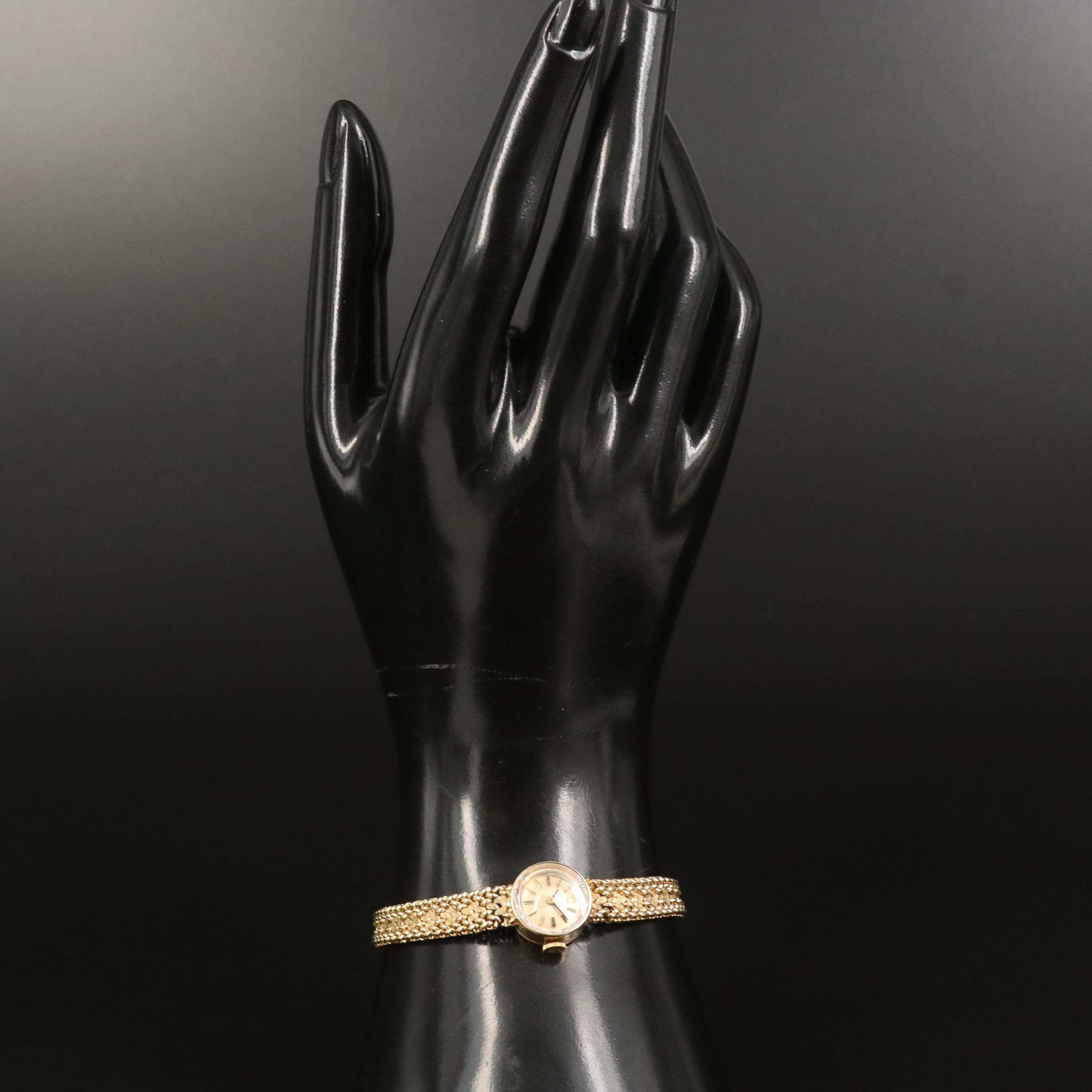 1954 Rolex Cocktail 14K Yellow Gold Stem Wind Watch