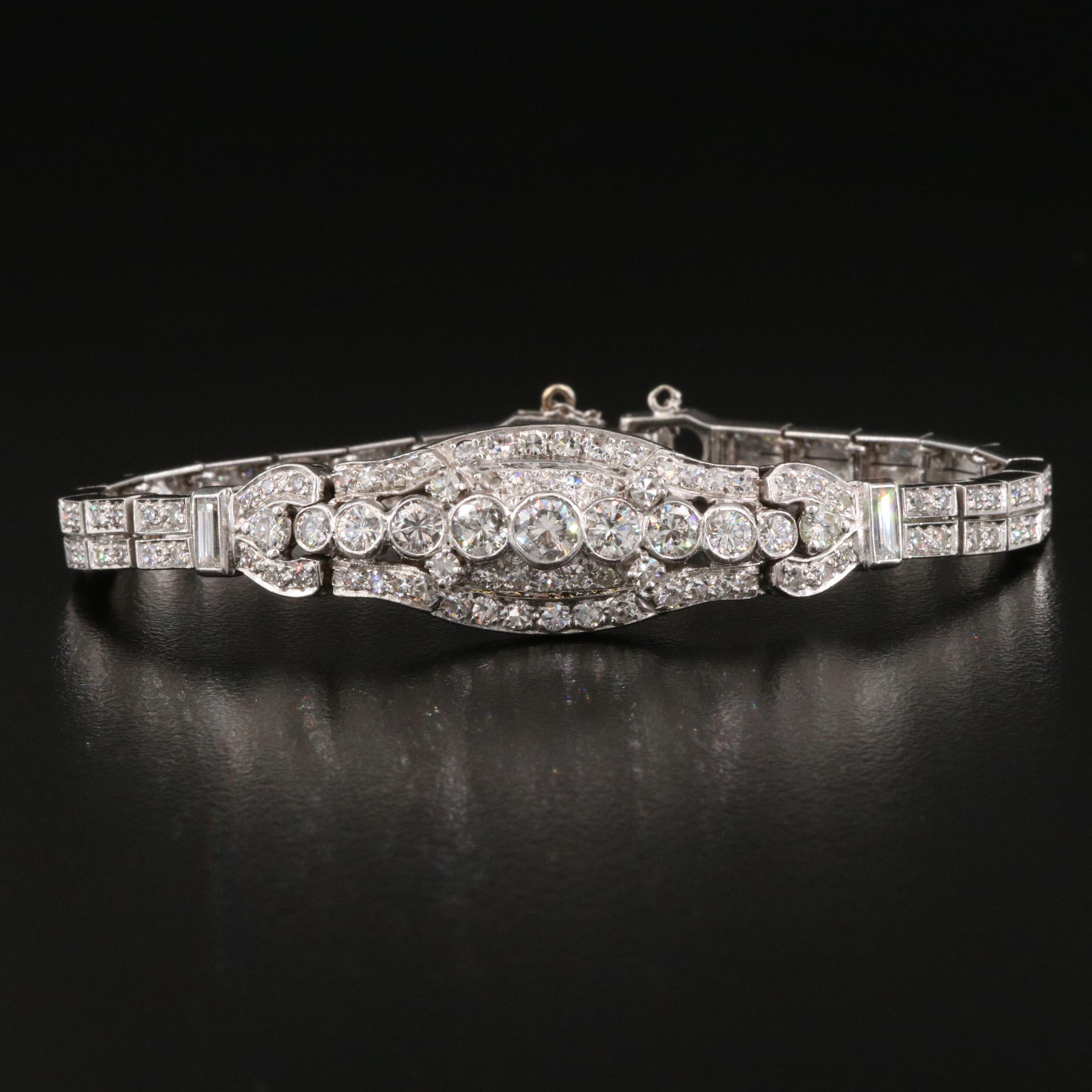 Platinum 3.96 CTW Diamond Bracelet