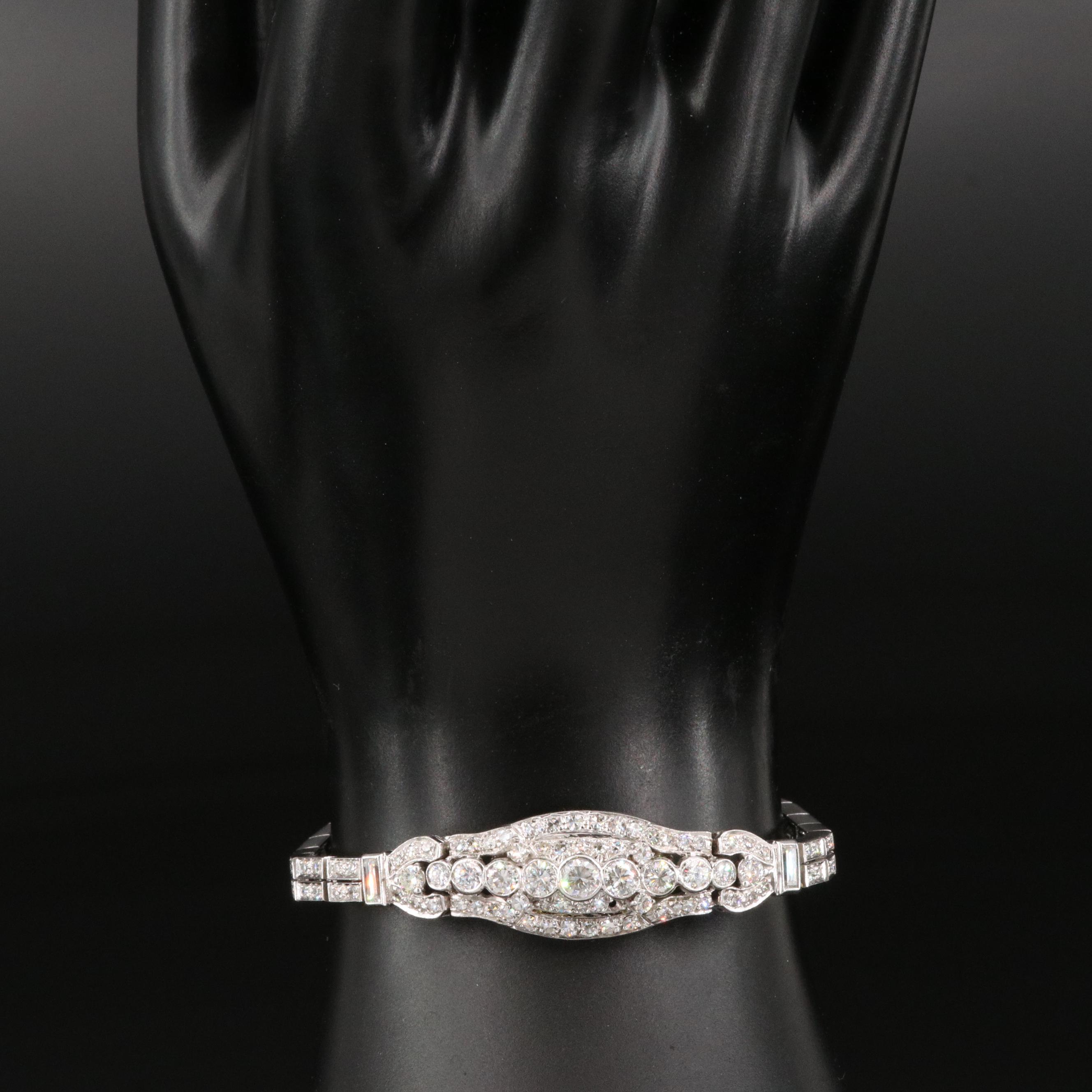 Platinum 3.96 CTW Diamond Bracelet