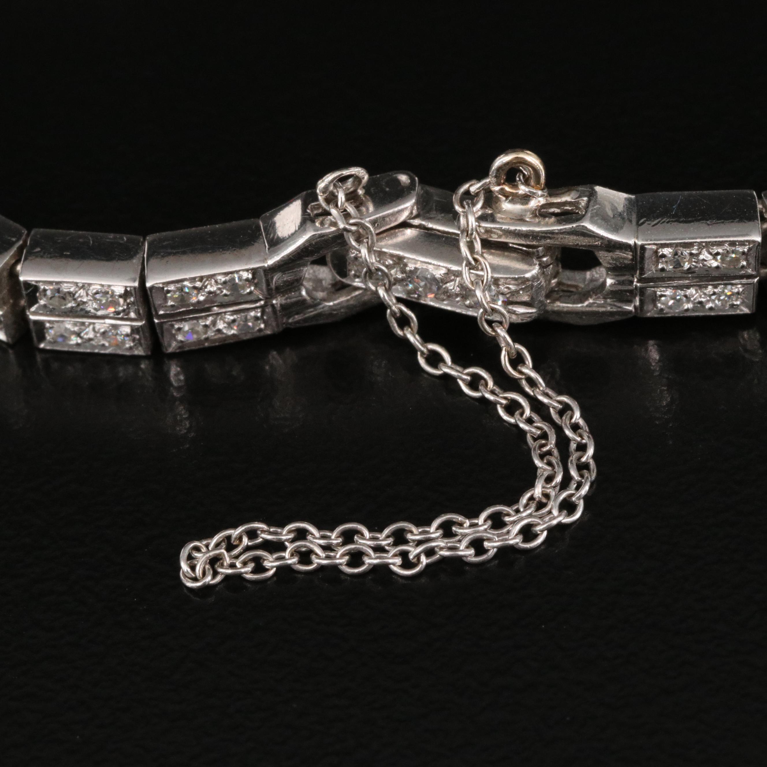 Platinum 3.96 CTW Diamond Bracelet