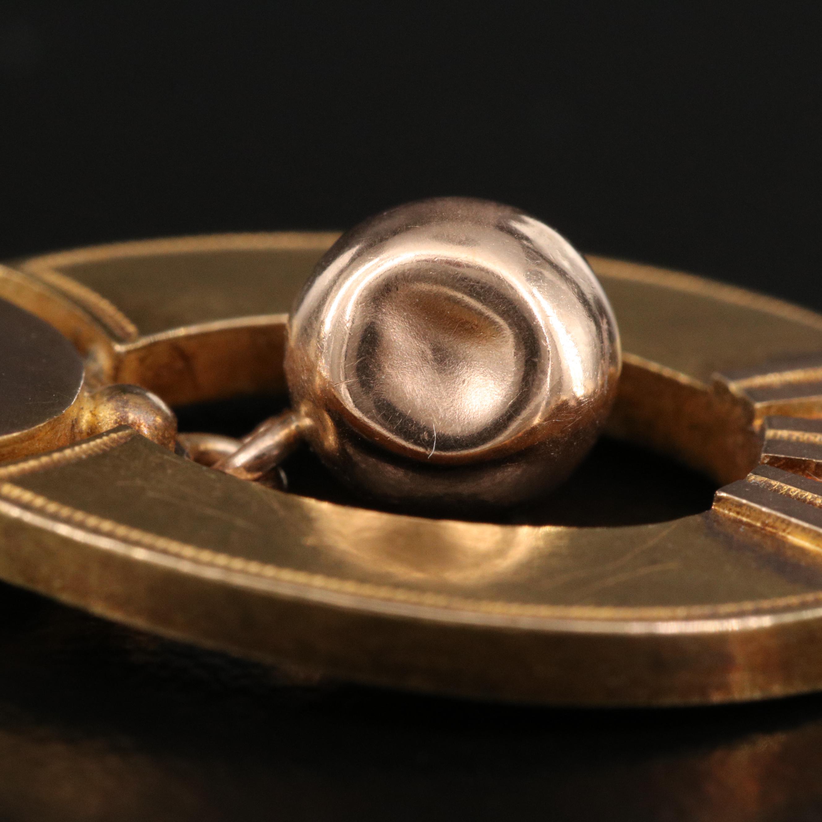 Mid-Victorian Etruscan Revival 14K Earrings