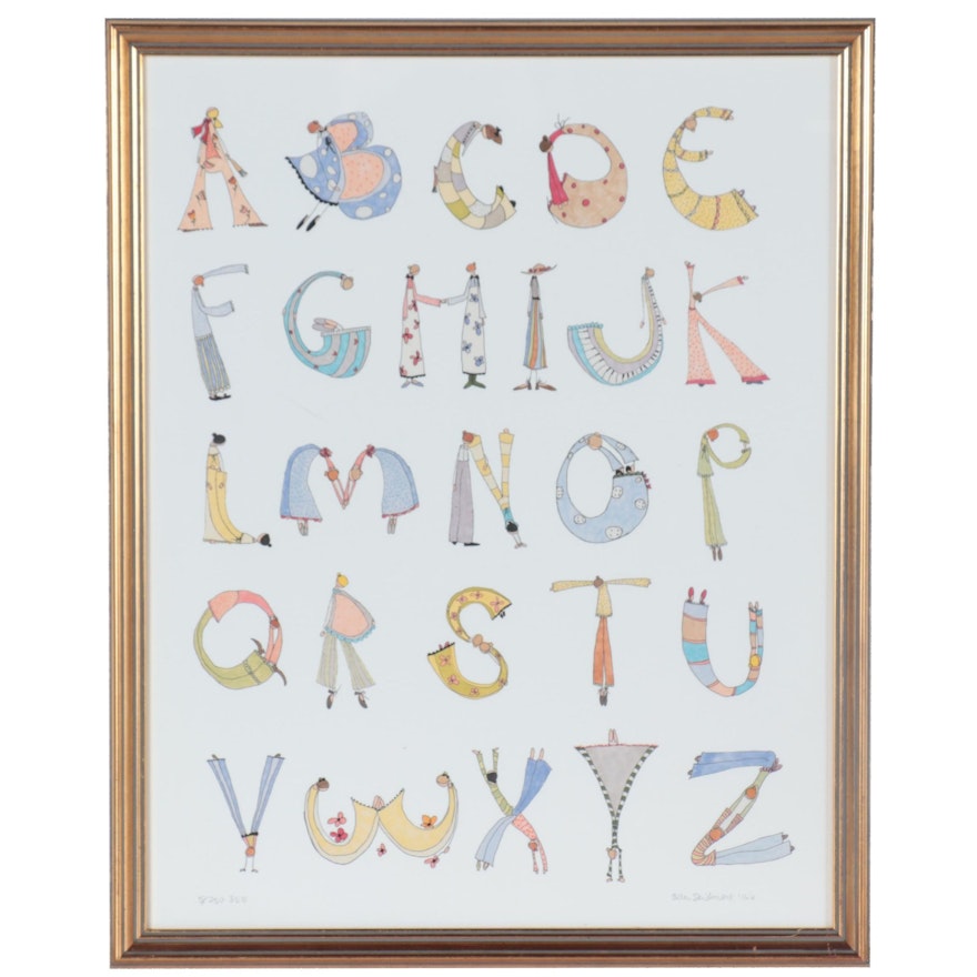 Ellen Skidmore Giclée Illustration of the Alphabet, 21st Century