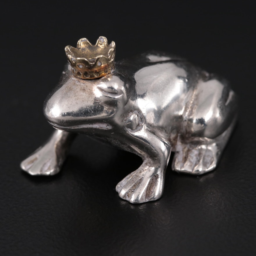 Vilmain & Klinger "Frog Prince" Sterling Silver Figurine