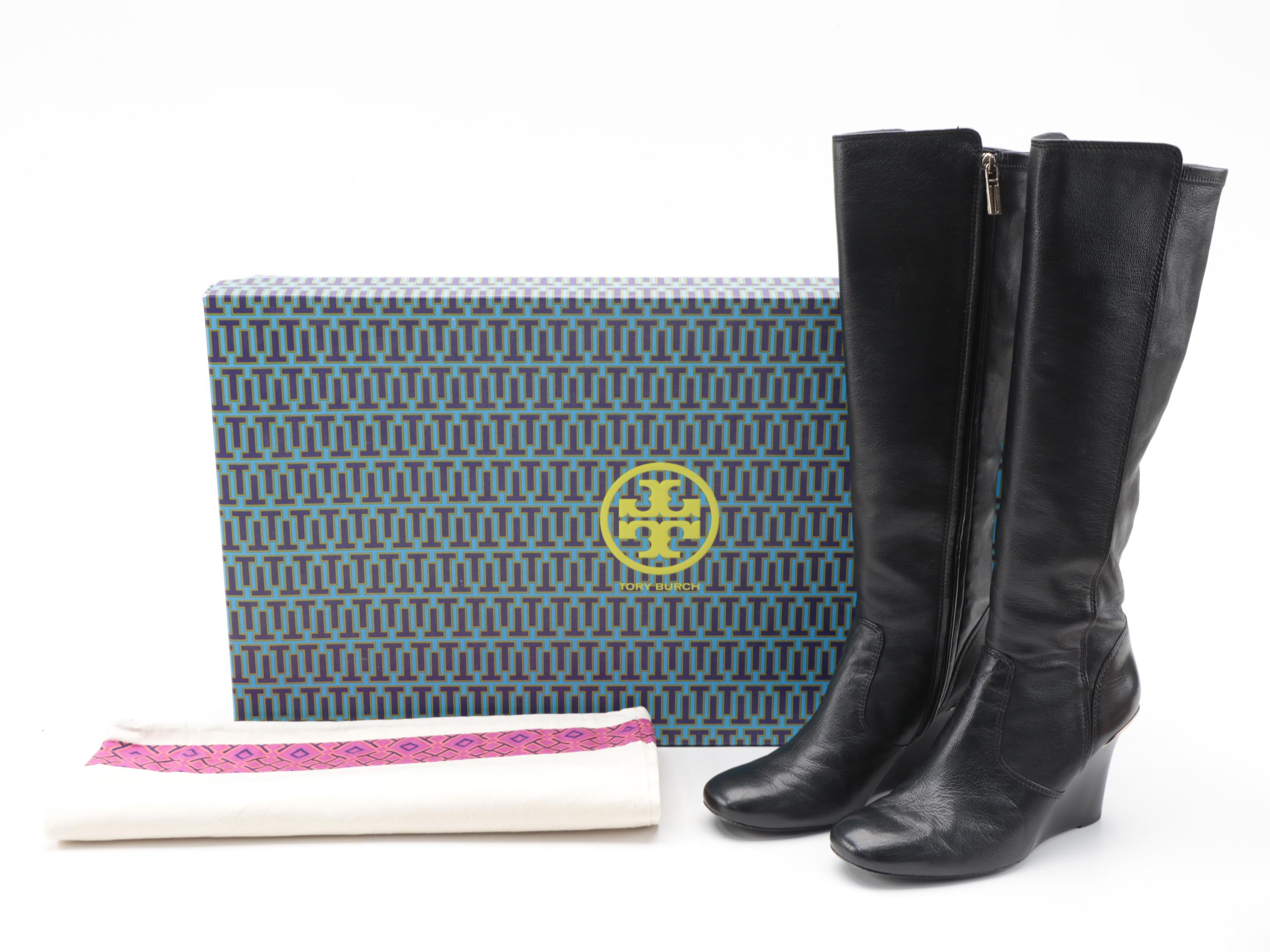 Tory Burch Knee-High Boots, Espadrille Wedges, Ankle-Strap Sandals, and Flats