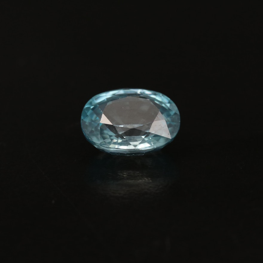 Loose 4.79 CT Oval Faceted Zircon