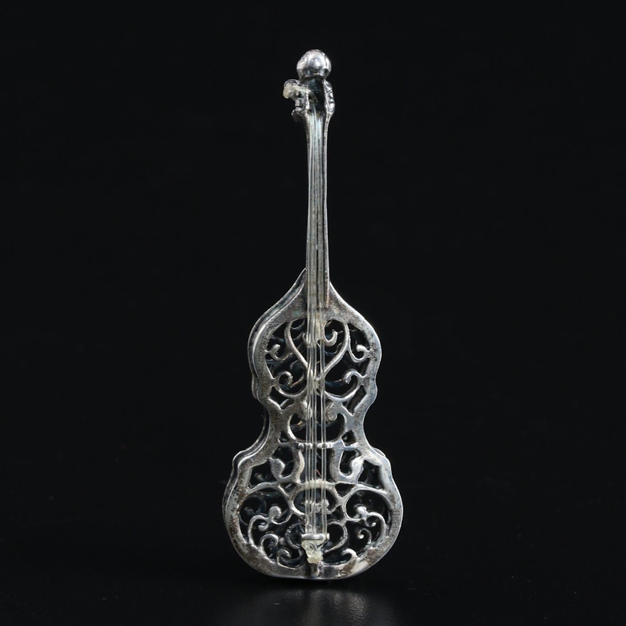 Miniature Sterling Silver Cello