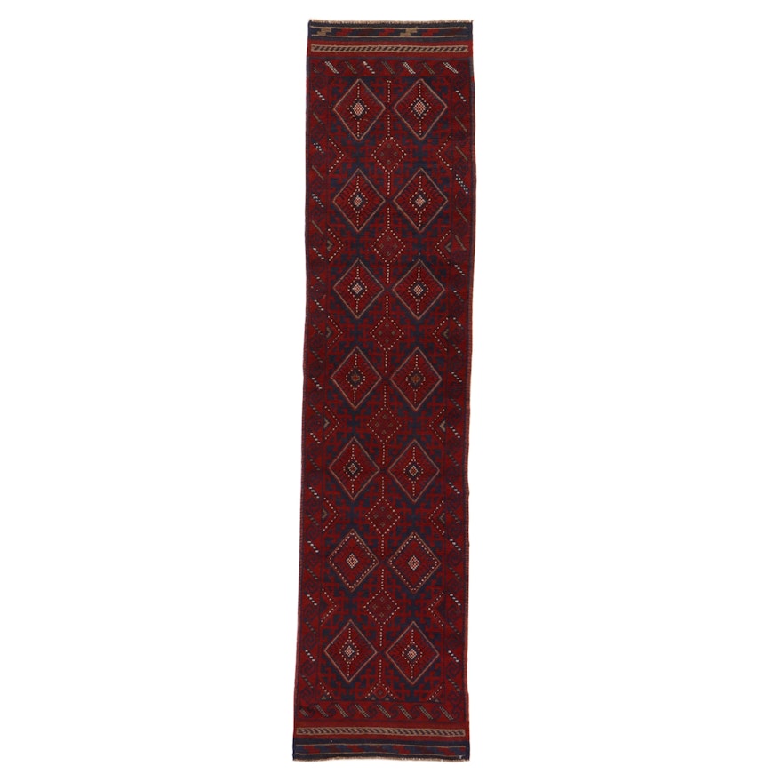 2' x 8'5 Hand-Knotted Afghan Turkmen Runner, 2000s