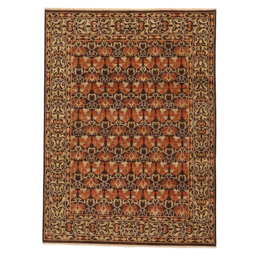 8'5 x 11'8 Afghan Persian Tabriz Wool Area Rug, 2010's