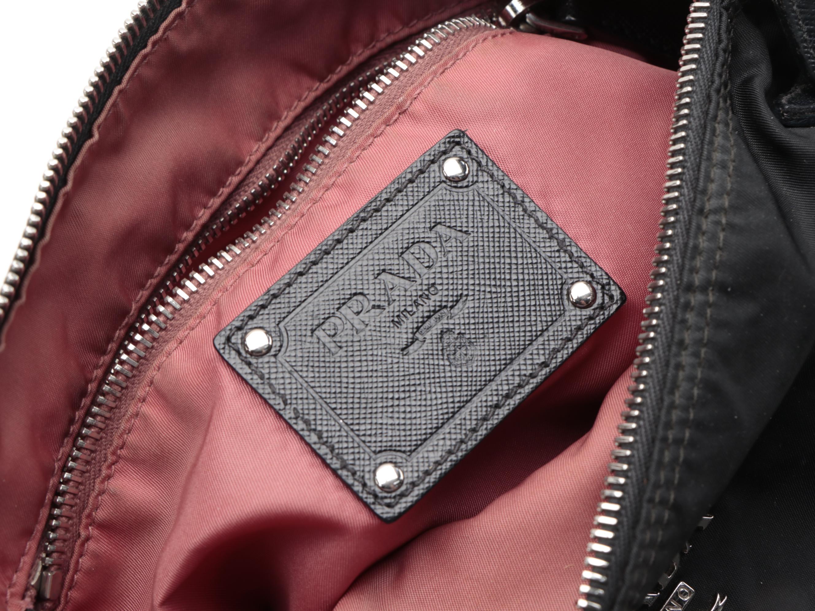 Prada Black Tessuto Nylon and Leather Crossbody Bag