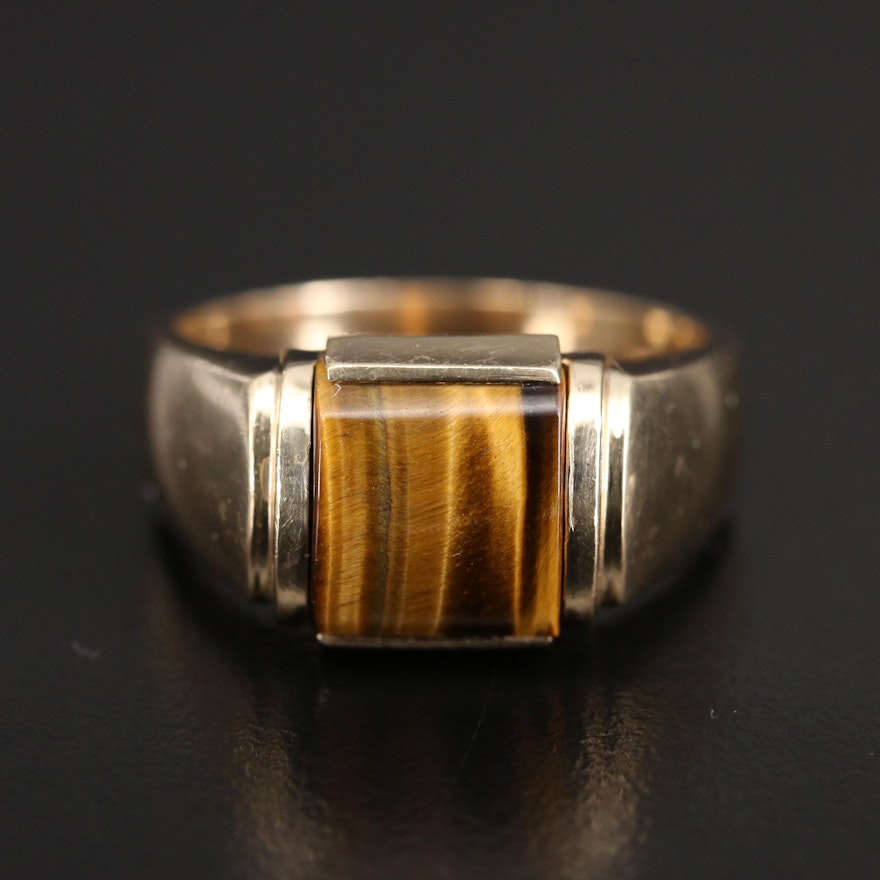 Vintage 10K Tiger's Eye Band