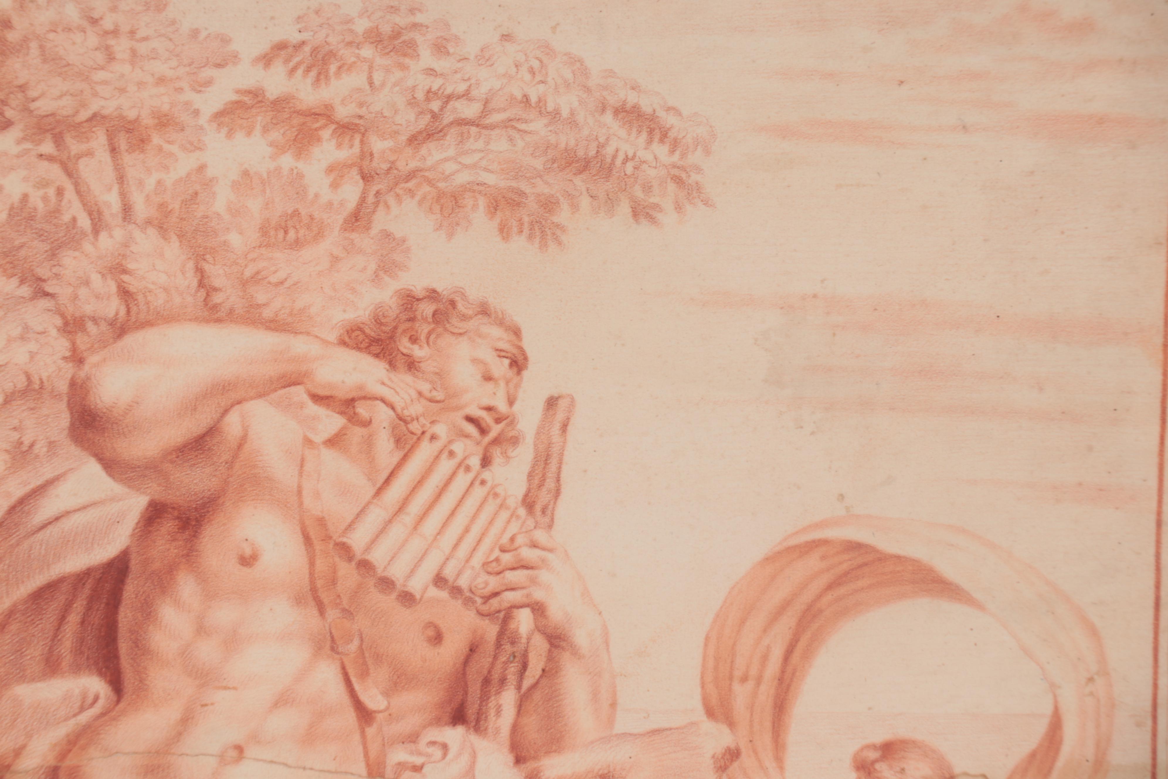 Sanguine Drawing after Annibale Carracci "Polyphemus Innamorato"