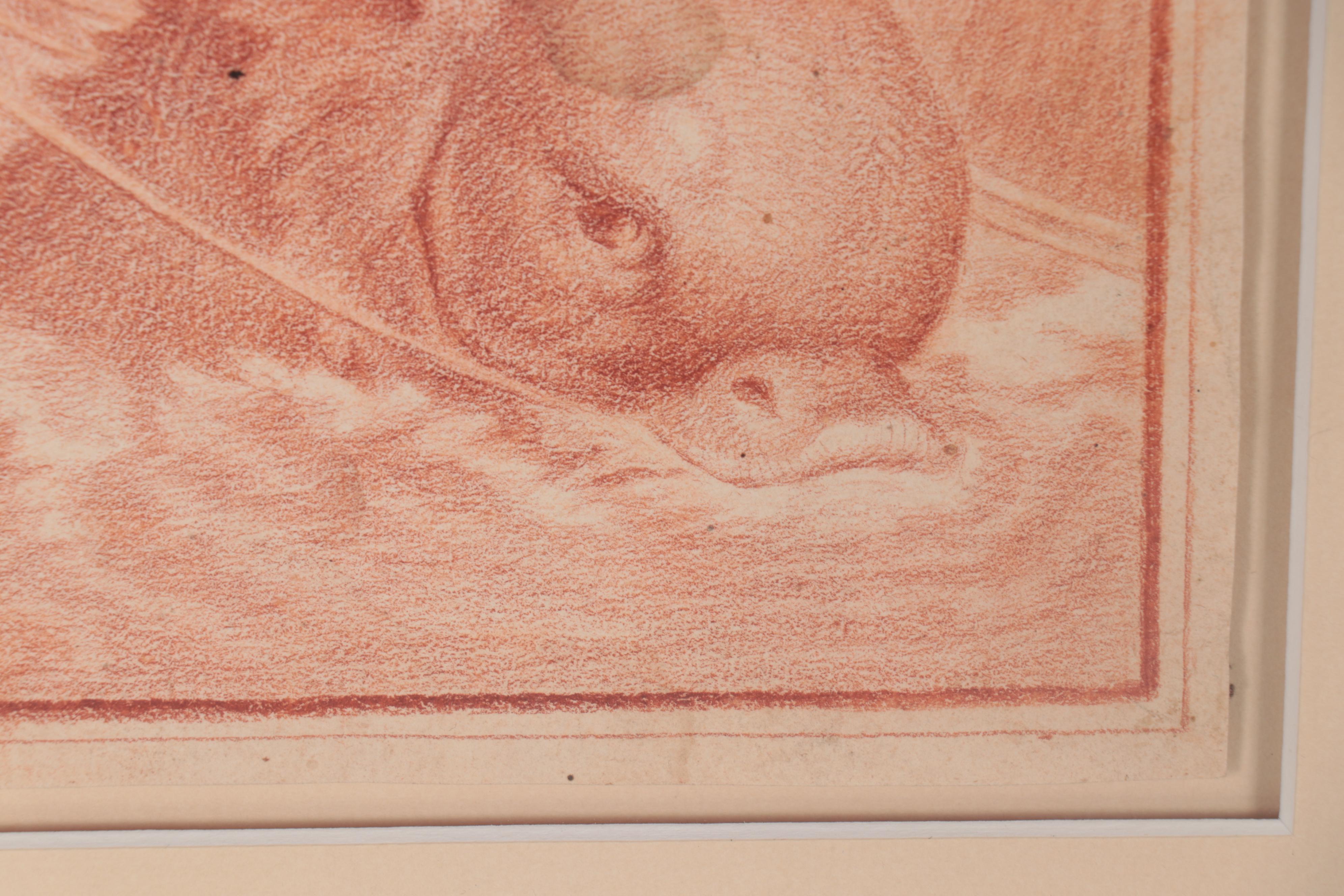 Sanguine Drawing after Annibale Carracci "Polyphemus Innamorato"