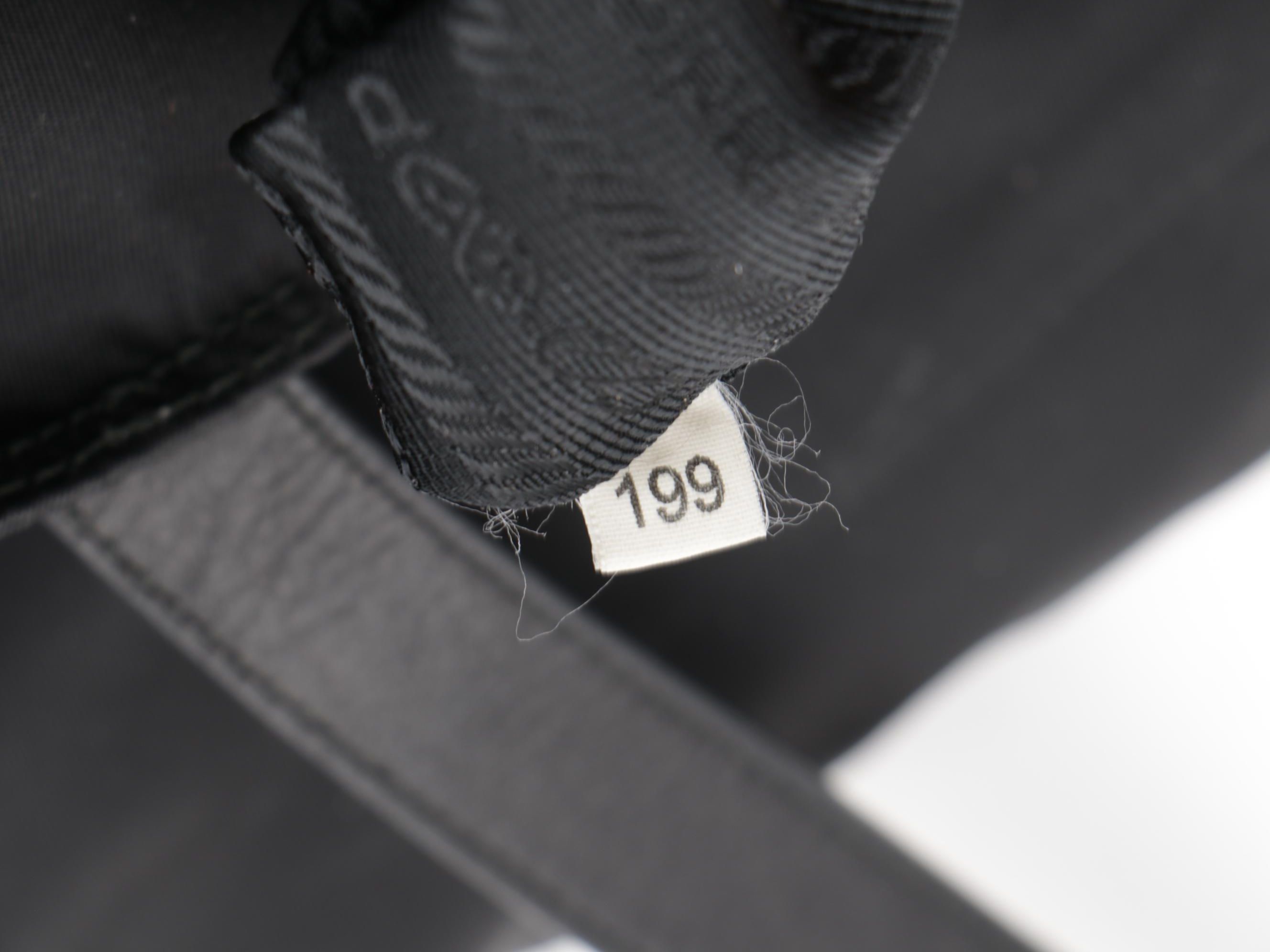 Prada Black Tessuto Nylon and Leather Tote