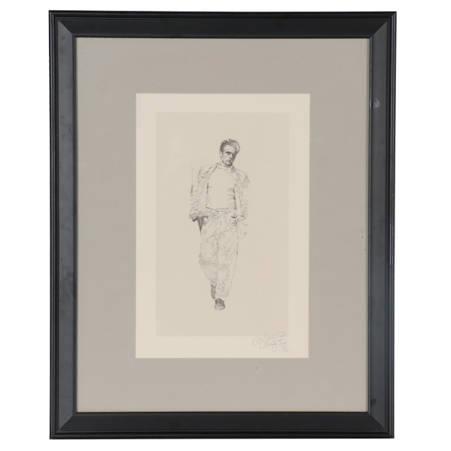 Sandy Dvore Offset Lithograph after Roy Schatt of James Dean, Late 20th Century