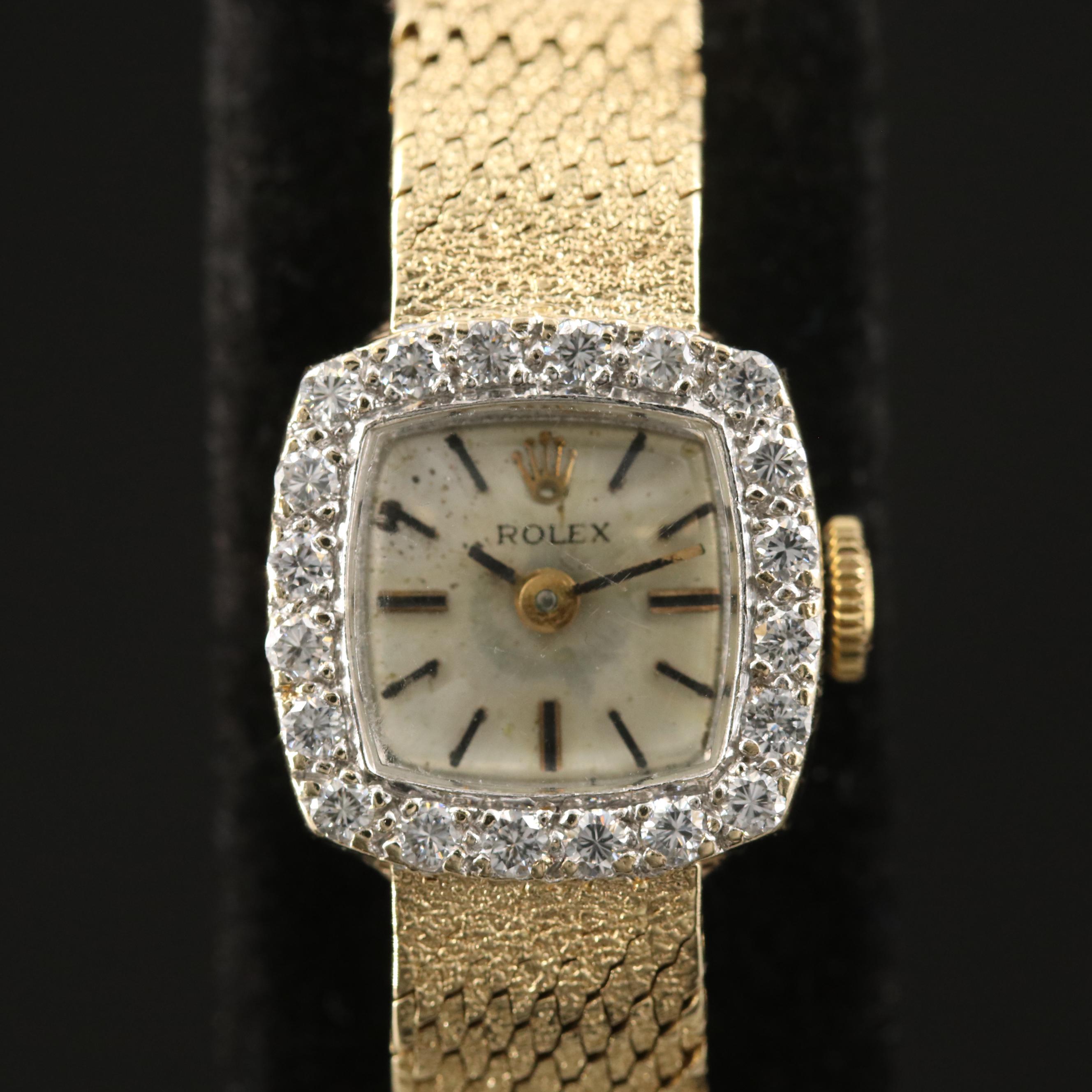 14K Rolex Diamond Watch