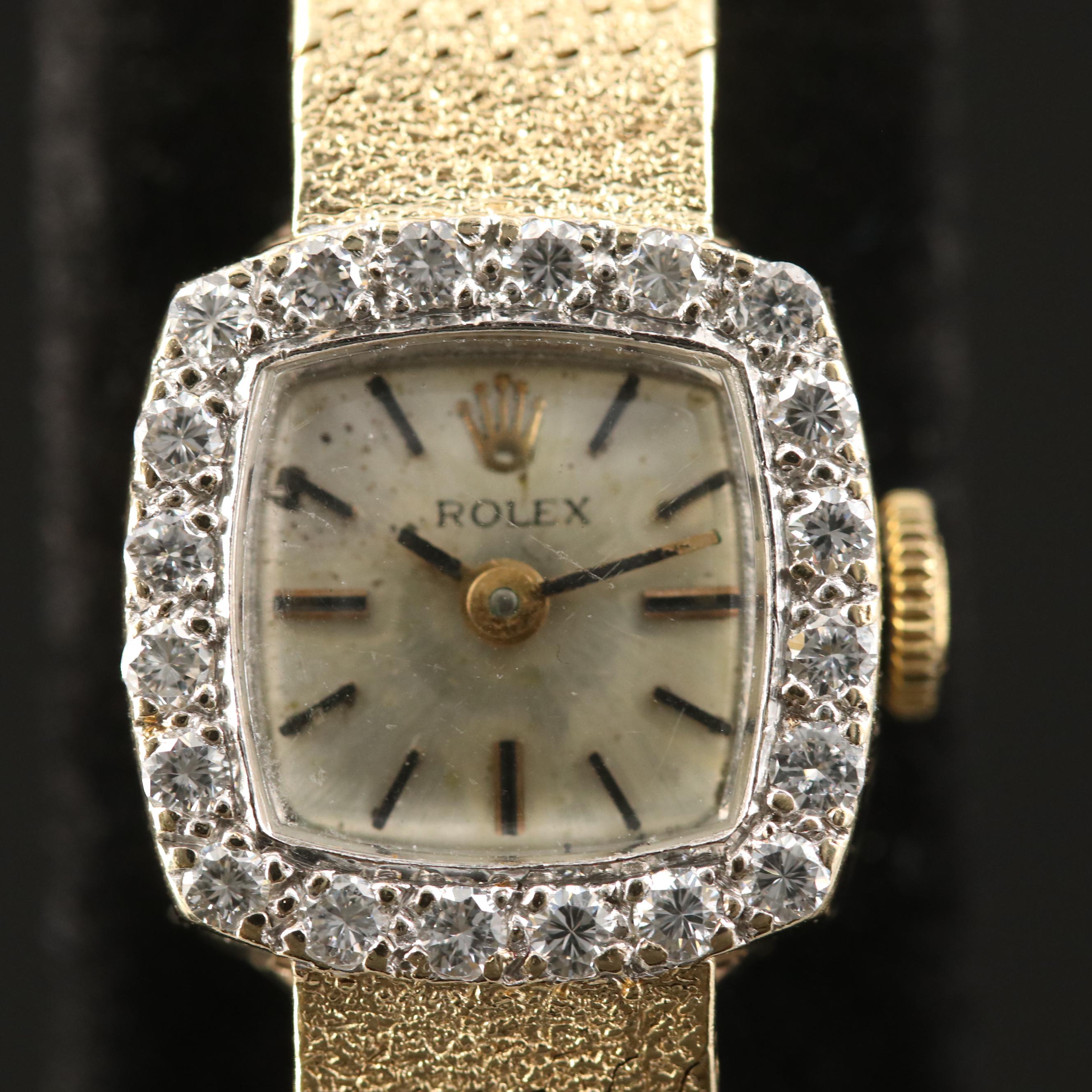 14K Rolex Diamond Watch