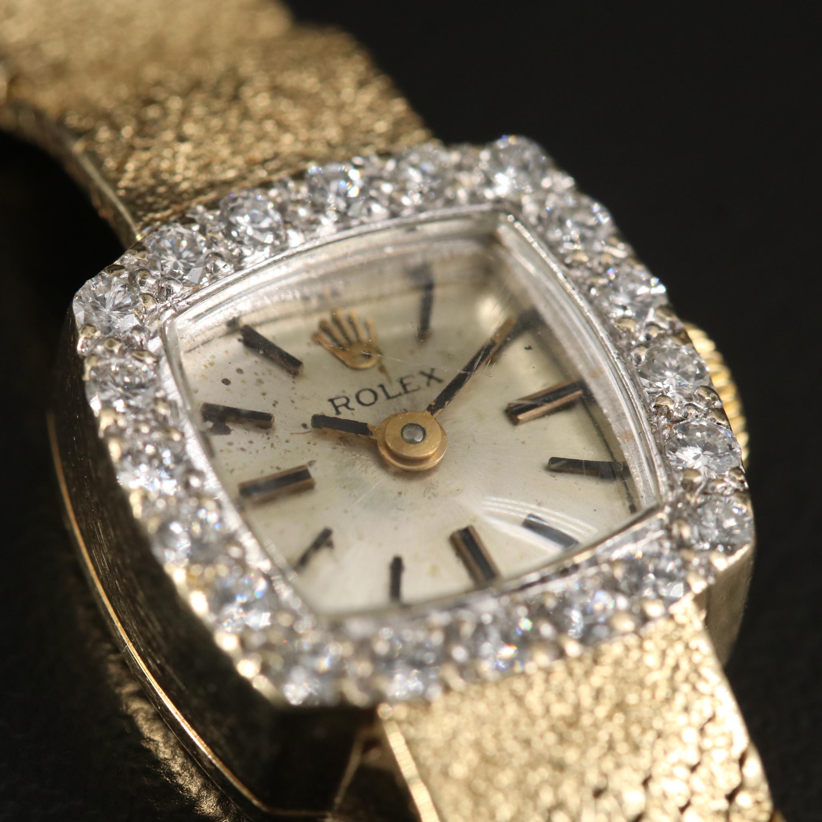 14K Rolex Diamond Watch