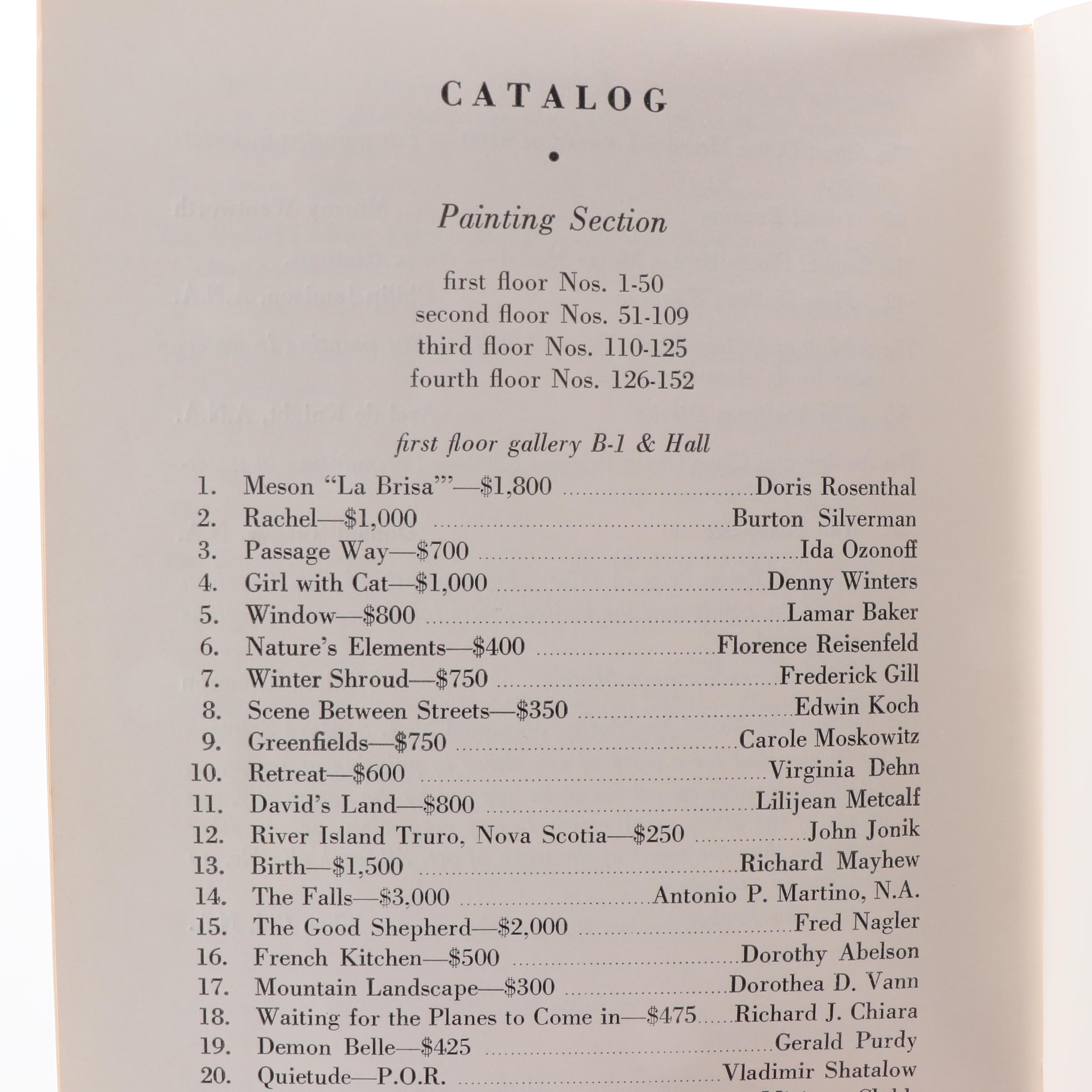 "National Academy of Design 144th Annual Exhibition" Booklet, 1969