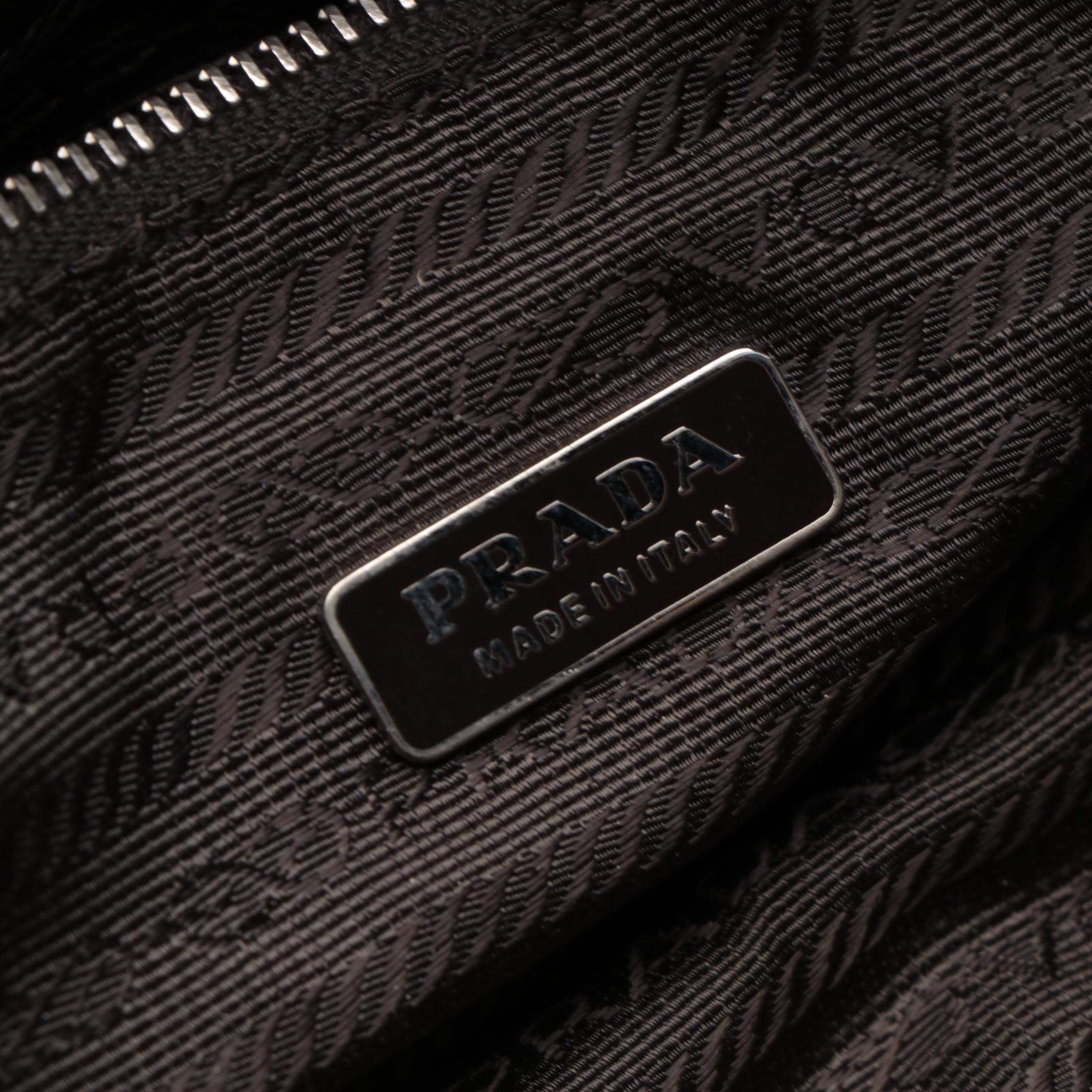 Prada Mini Top Handle Bag with Drawstring Sides in Natural Suede