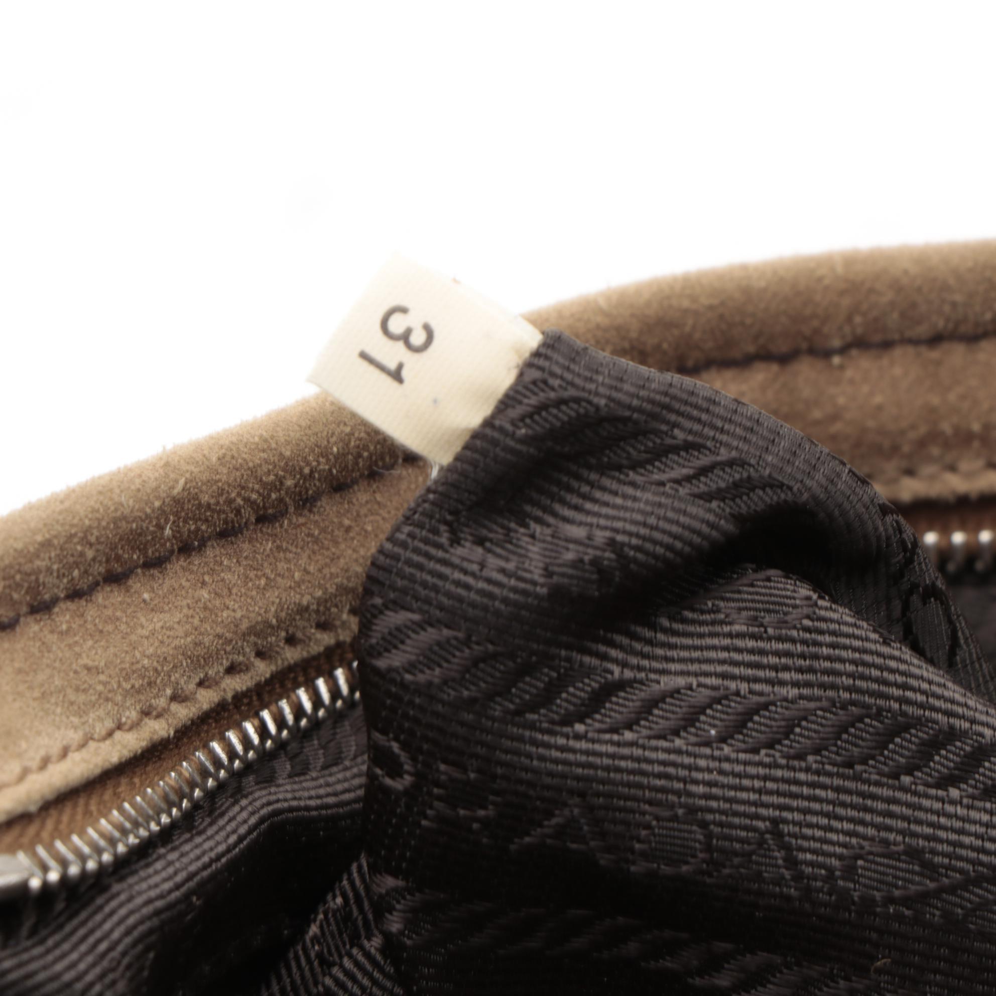 Prada Mini Top Handle Bag with Drawstring Sides in Natural Suede