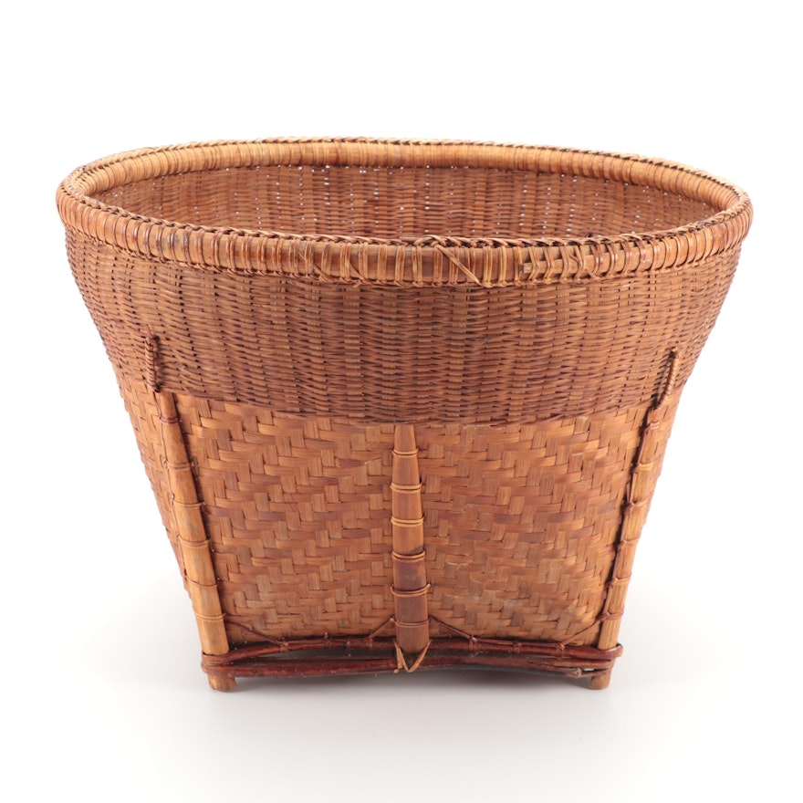 Woven Round Rattan Storage Basket