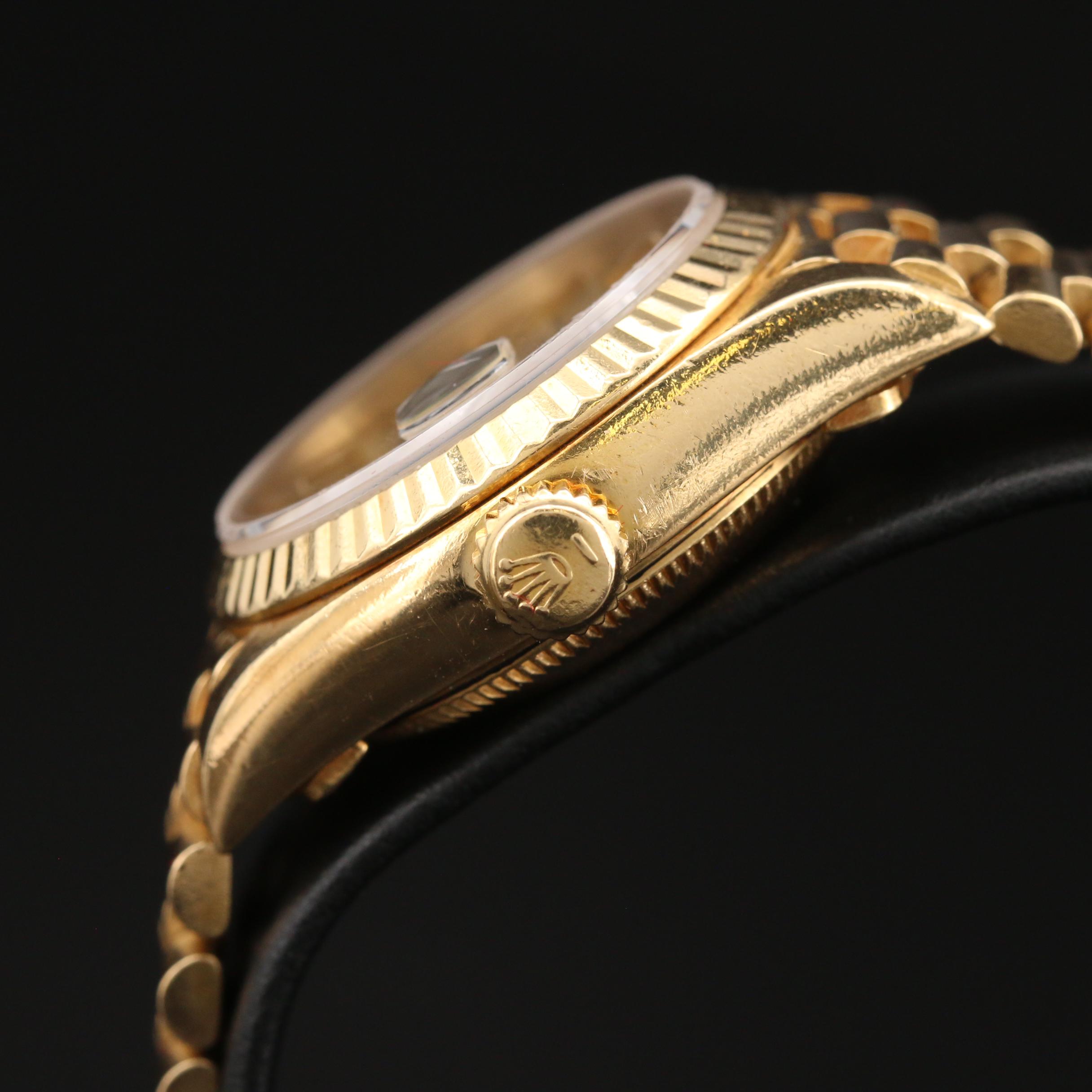 1986 Rolex Datejust President 18K Yellow Gold Automatic Watch