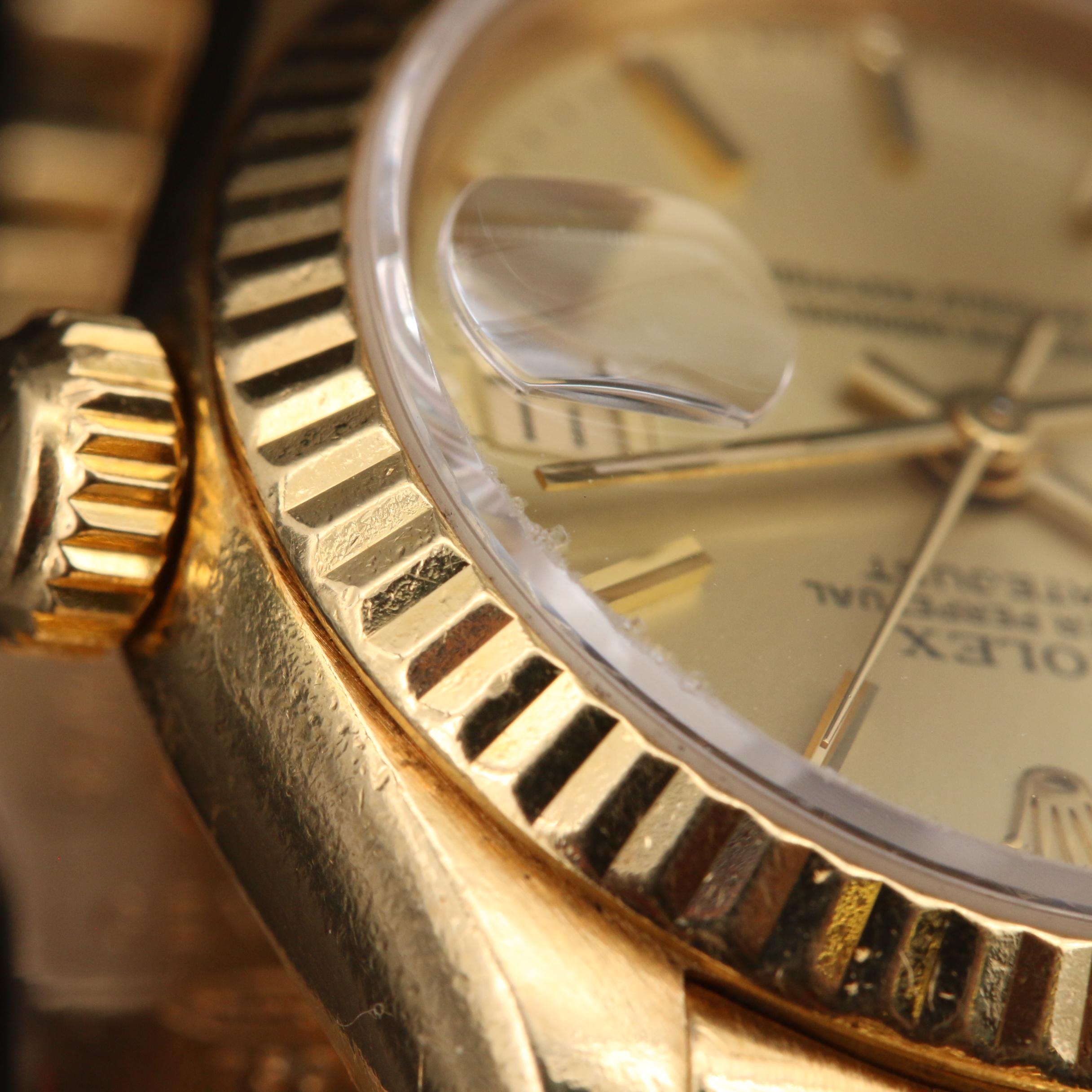 1986 Rolex Datejust President 18K Yellow Gold Automatic Watch