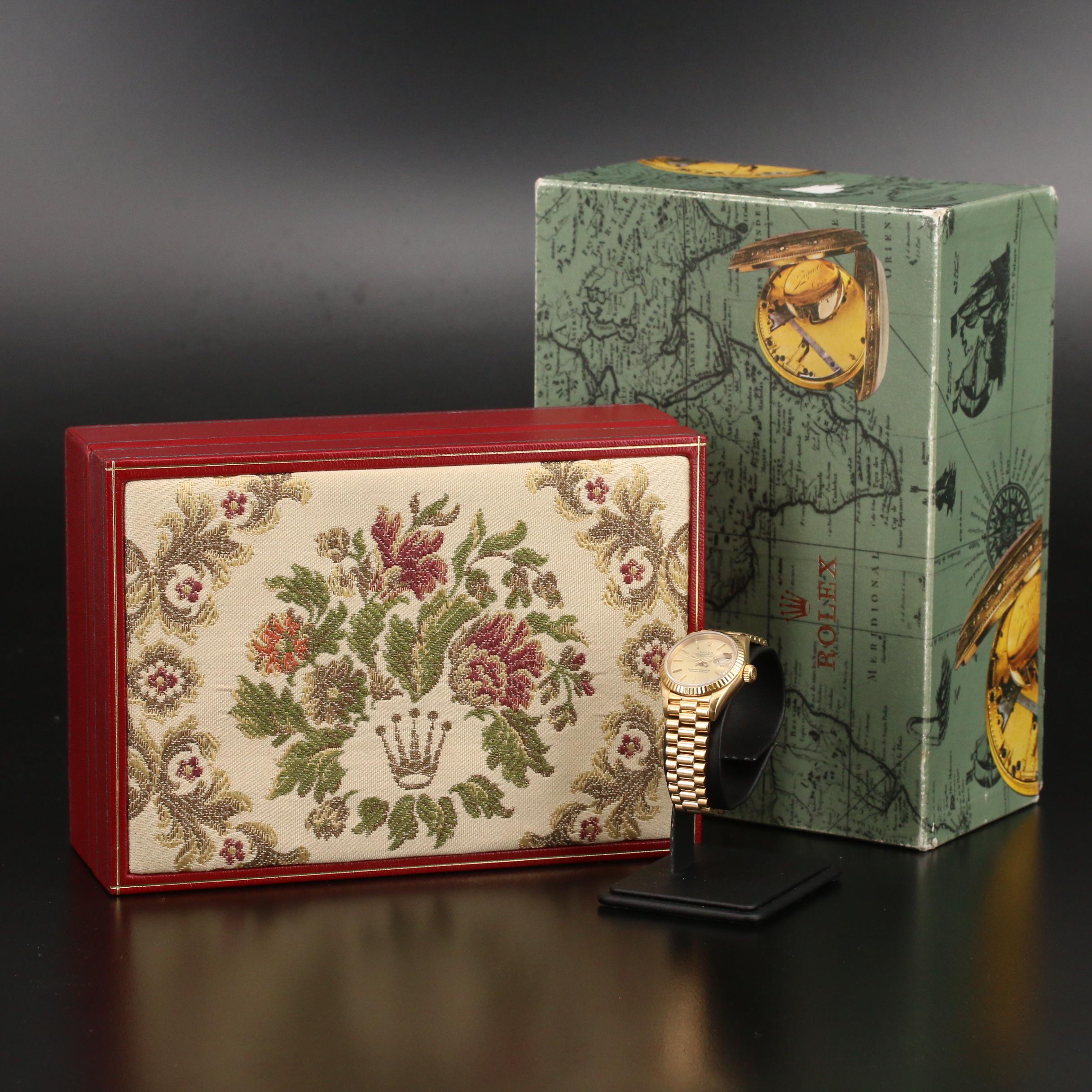 1986 Rolex Datejust President 18K Yellow Gold Automatic Watch