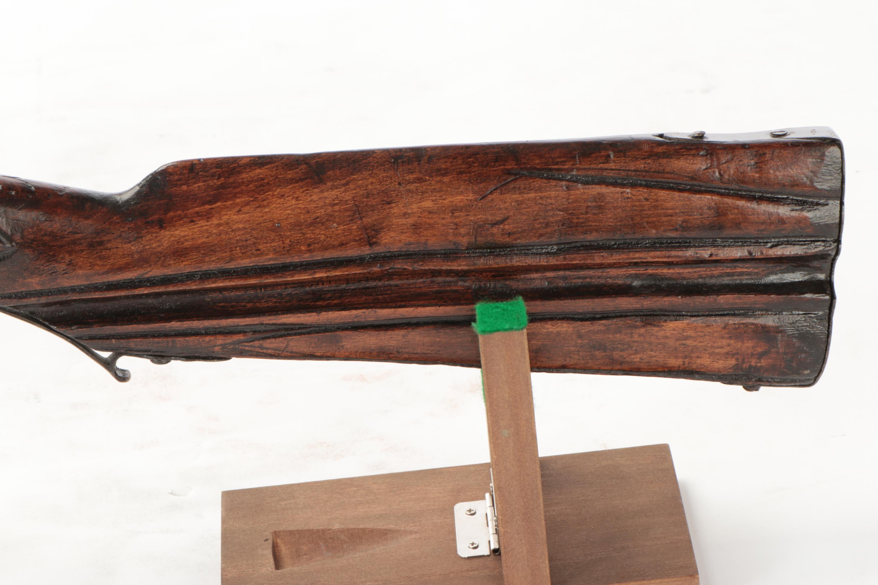 Portuguese Lazaro Lazarino Flintlock Musket with Ram Rod, Mid to Late 19th C.