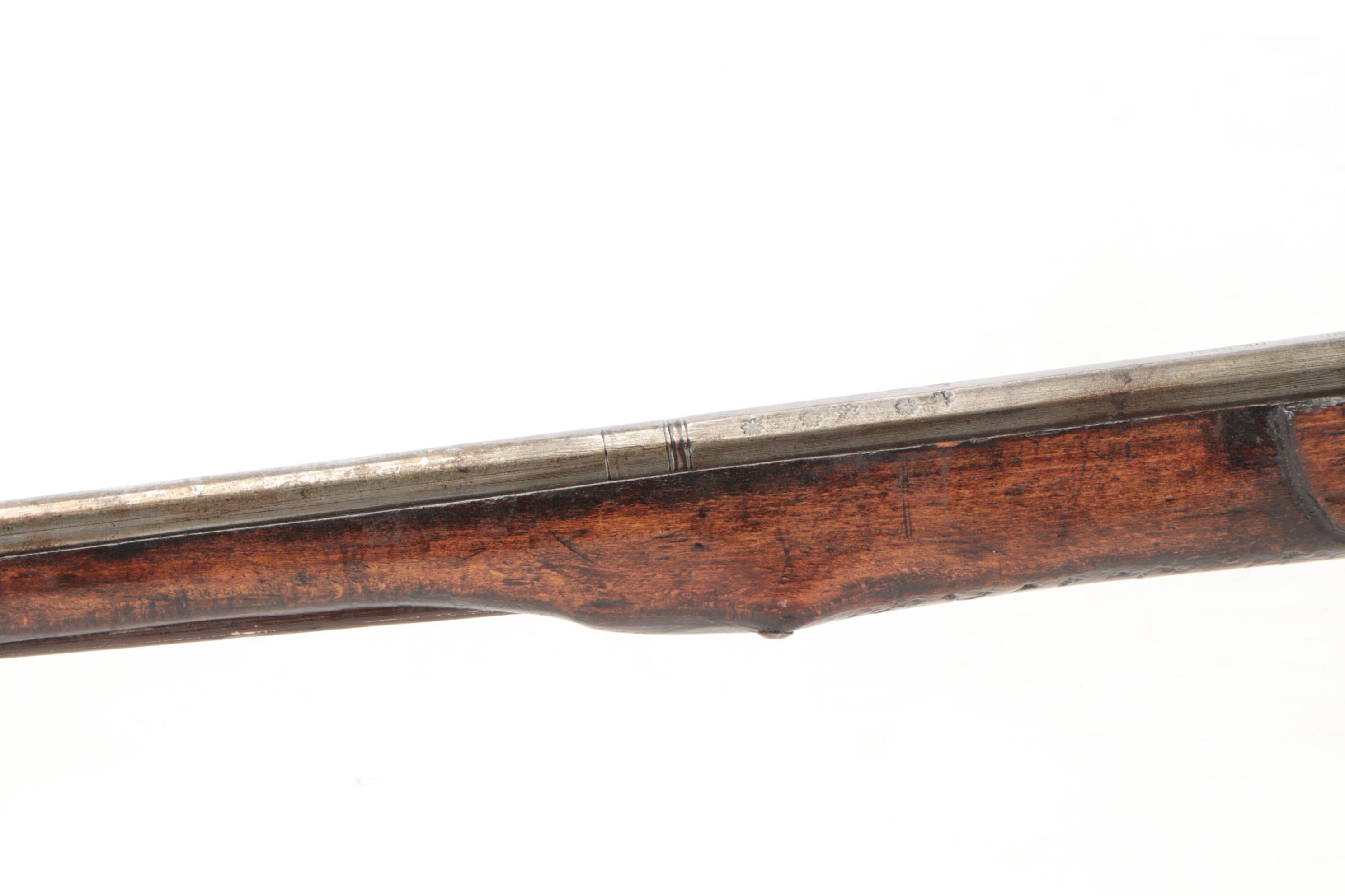Portuguese Lazaro Lazarino Flintlock Musket with Ram Rod, Mid to Late 19th C.
