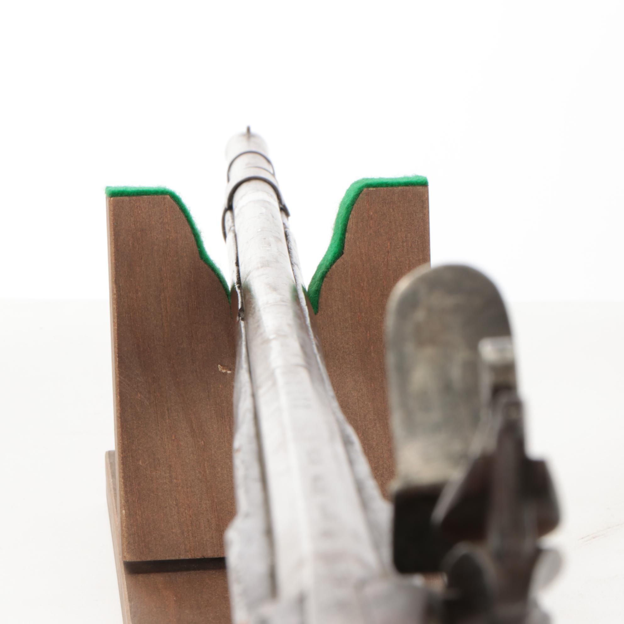 Portuguese Lazaro Lazarino Flintlock Musket with Ram Rod, Mid to Late 19th C.