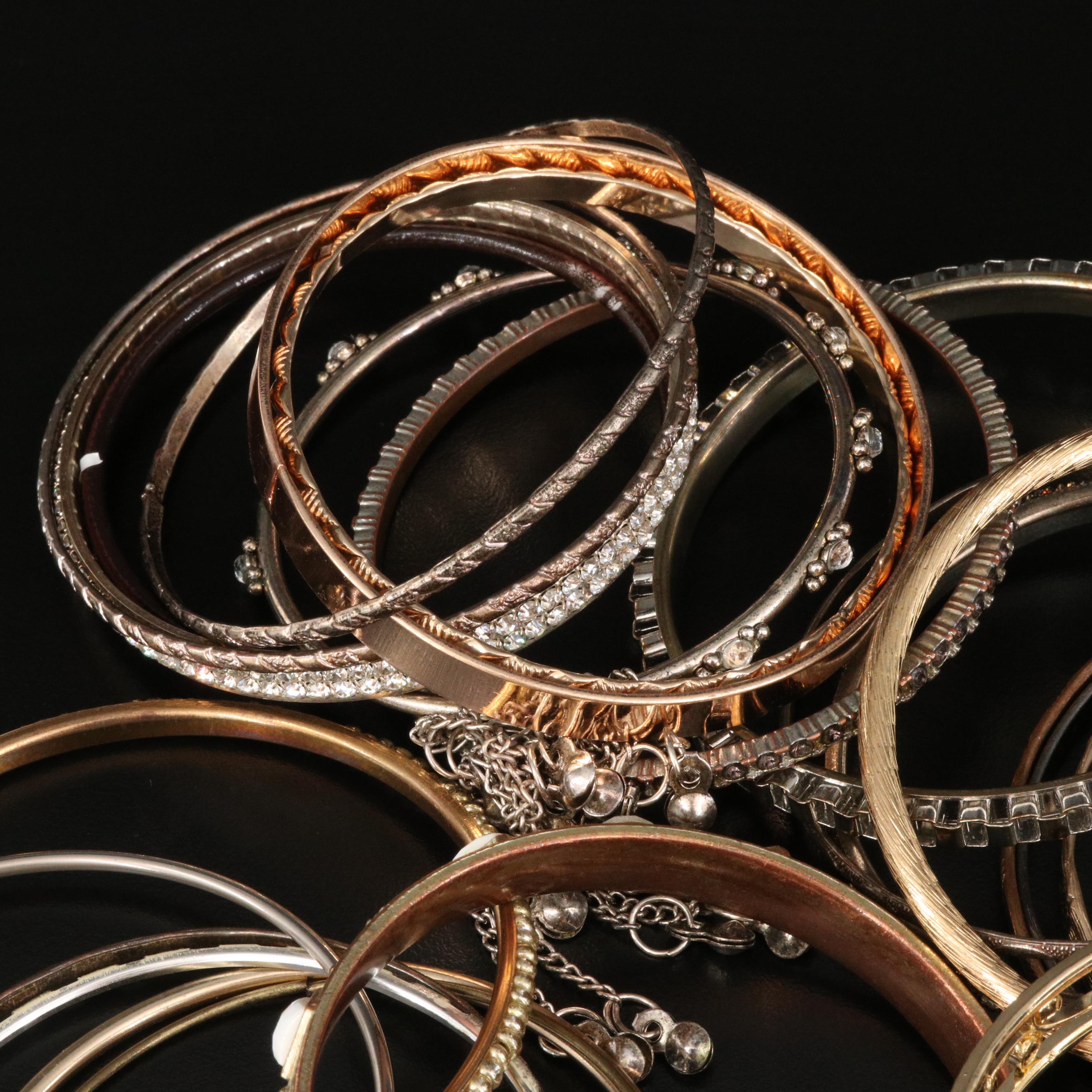 Rhinestone Bangle Bracelets