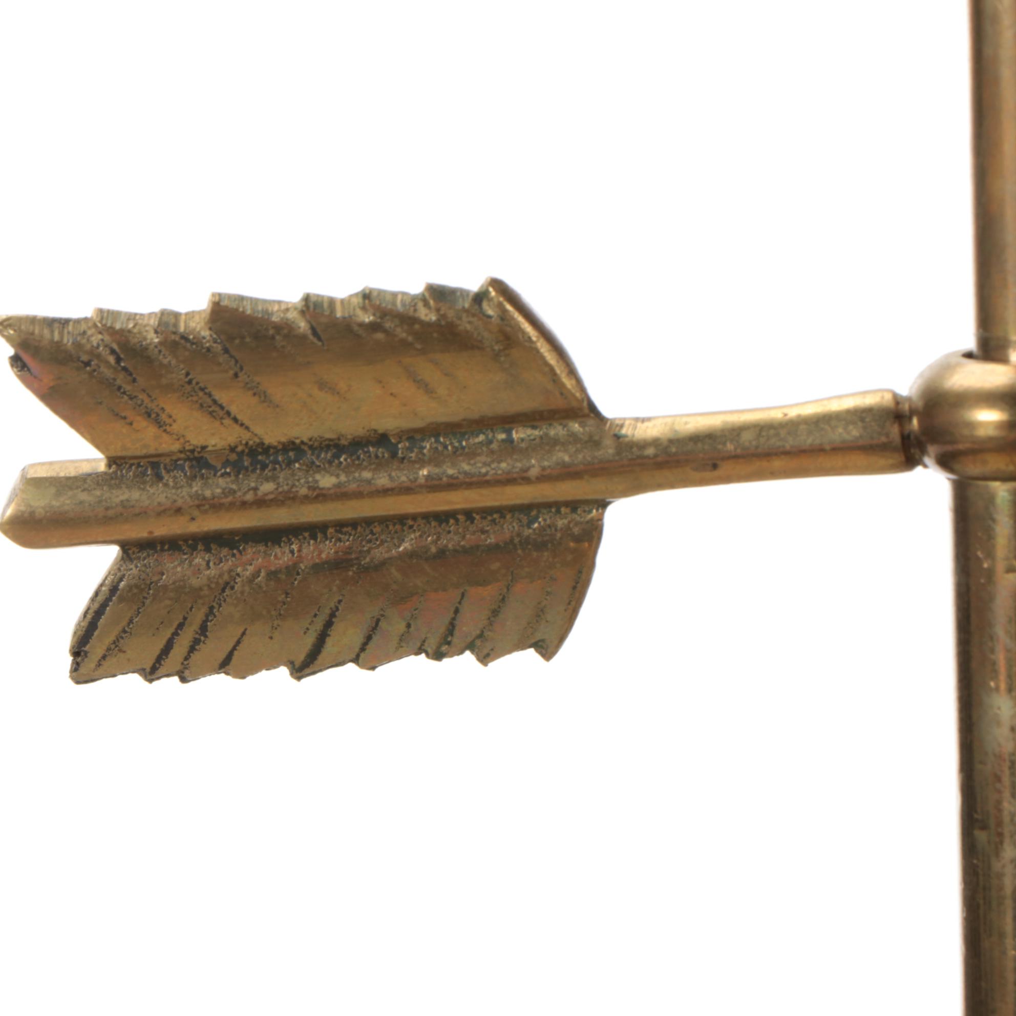 Chapman French Empire Style Brass Bouillotte Lamp with Swan Arms