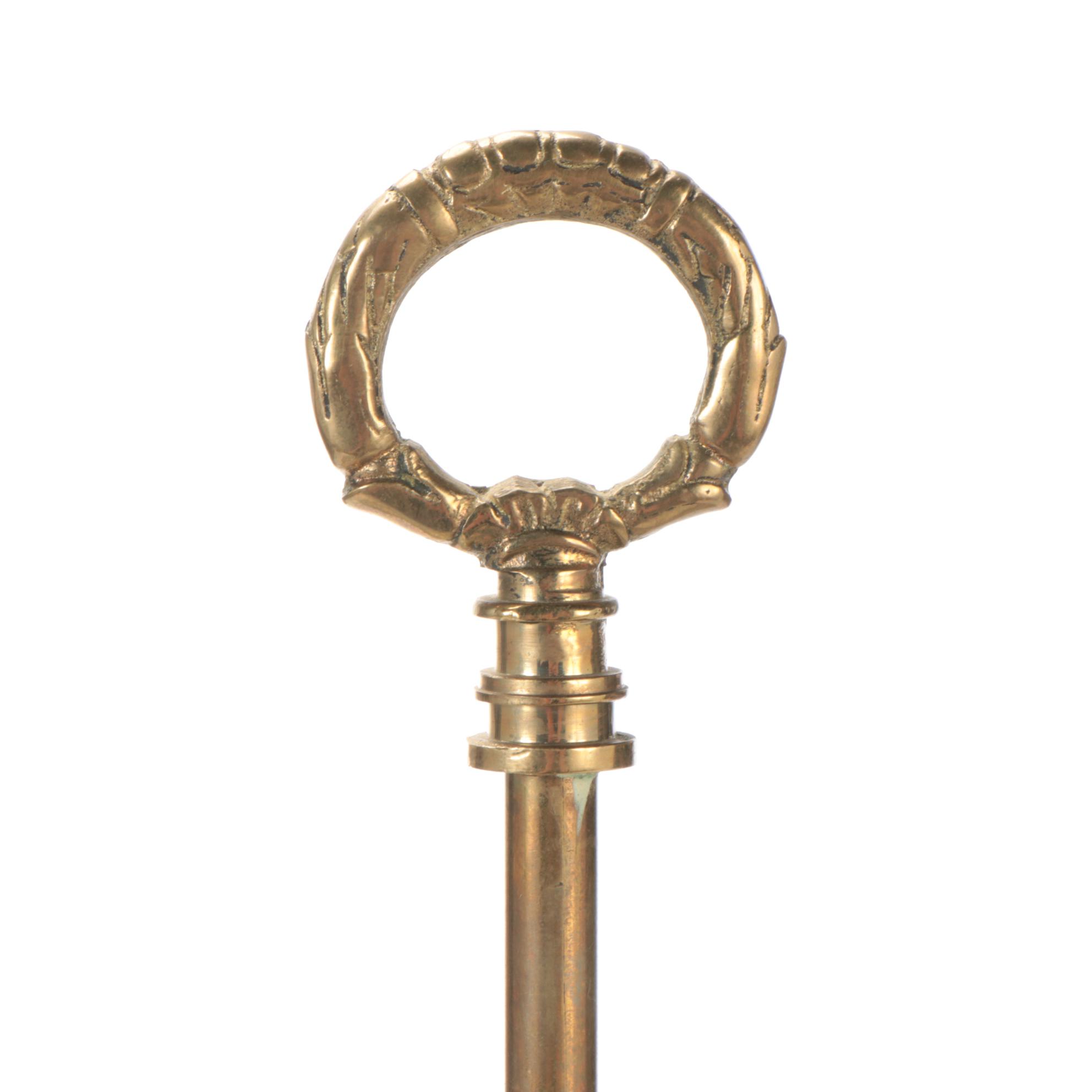 Chapman French Empire Style Brass Bouillotte Lamp with Swan Arms