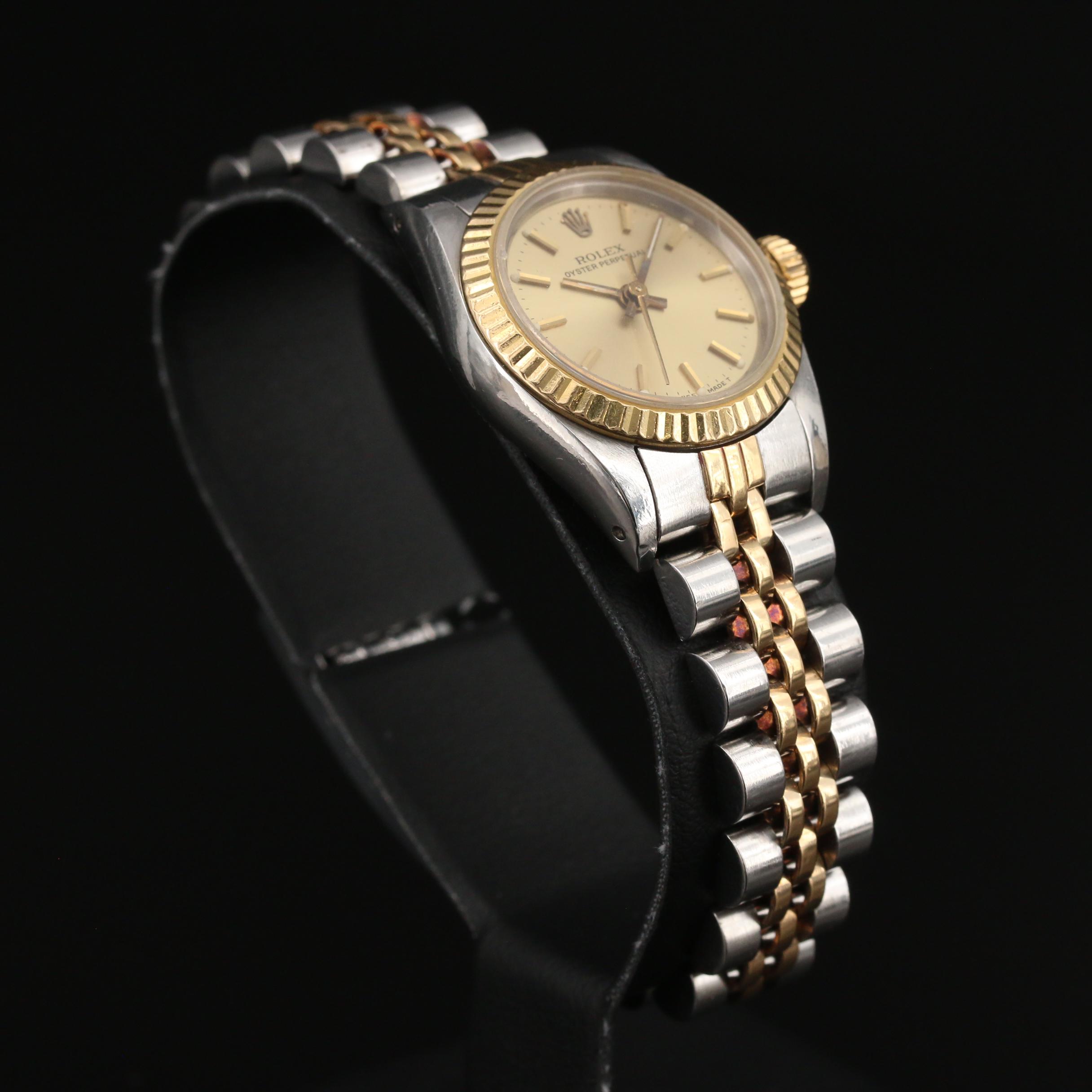 1984 Rolex Oyster Perpetual 18K and Stainless Steel Watch