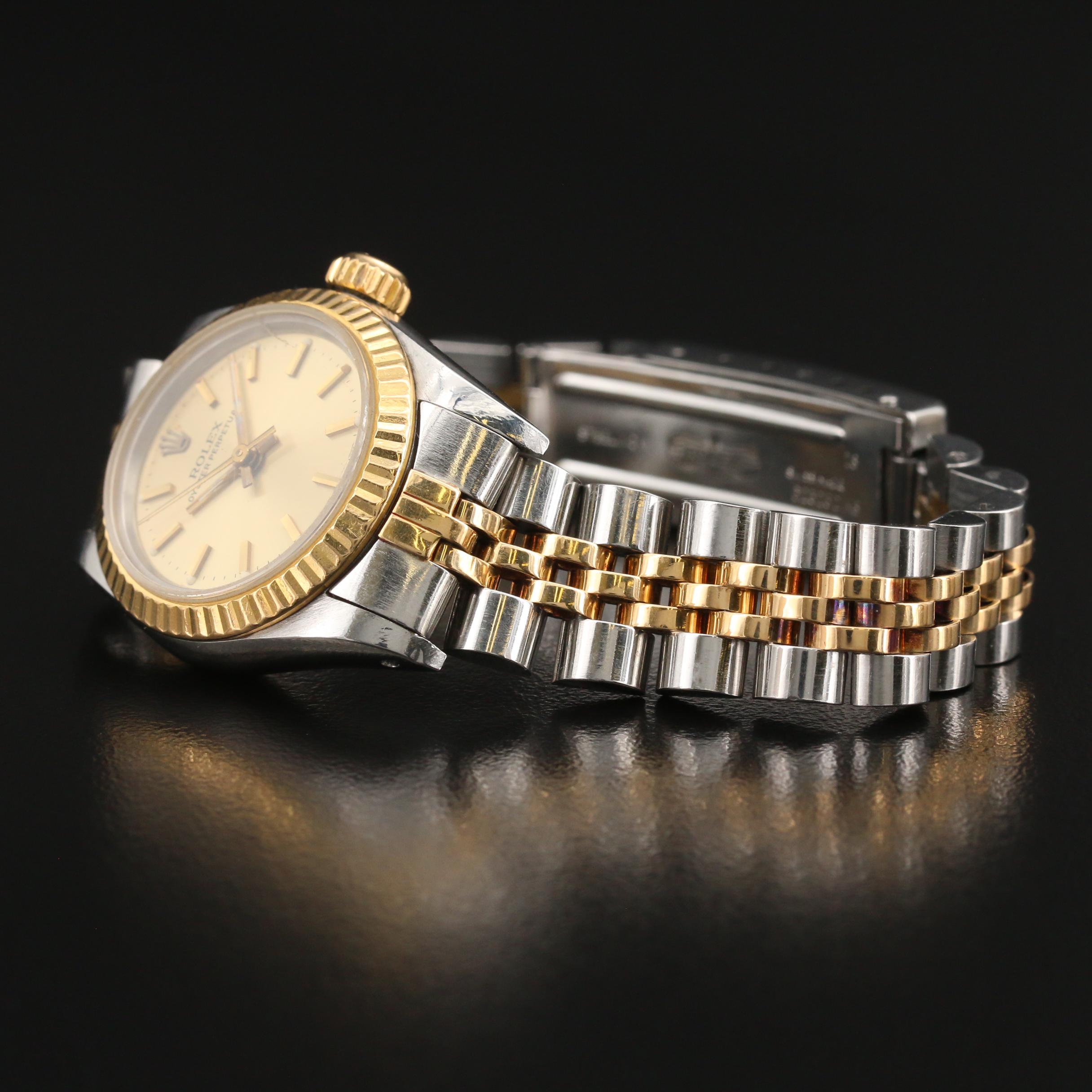 1984 Rolex Oyster Perpetual 18K and Stainless Steel Watch