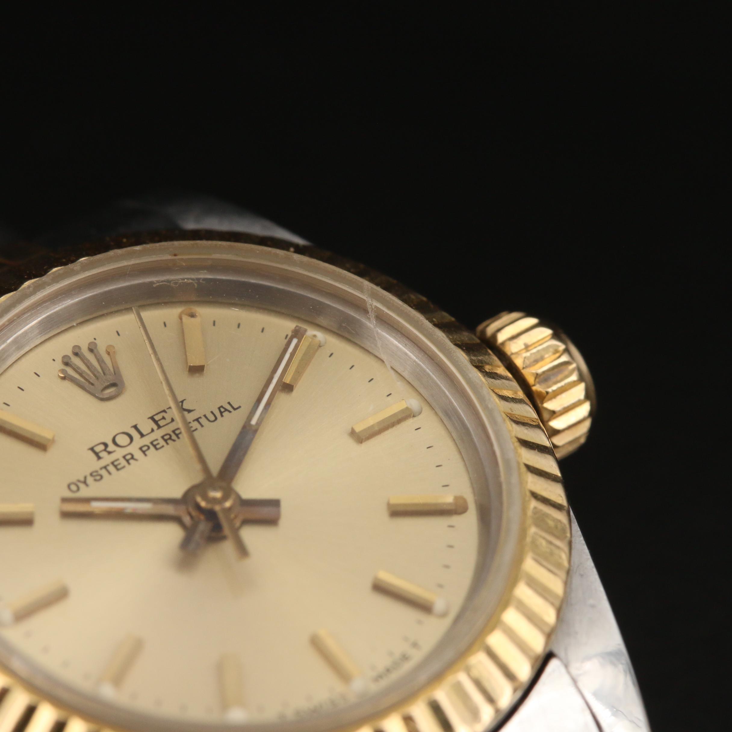1984 Rolex Oyster Perpetual 18K and Stainless Steel Watch
